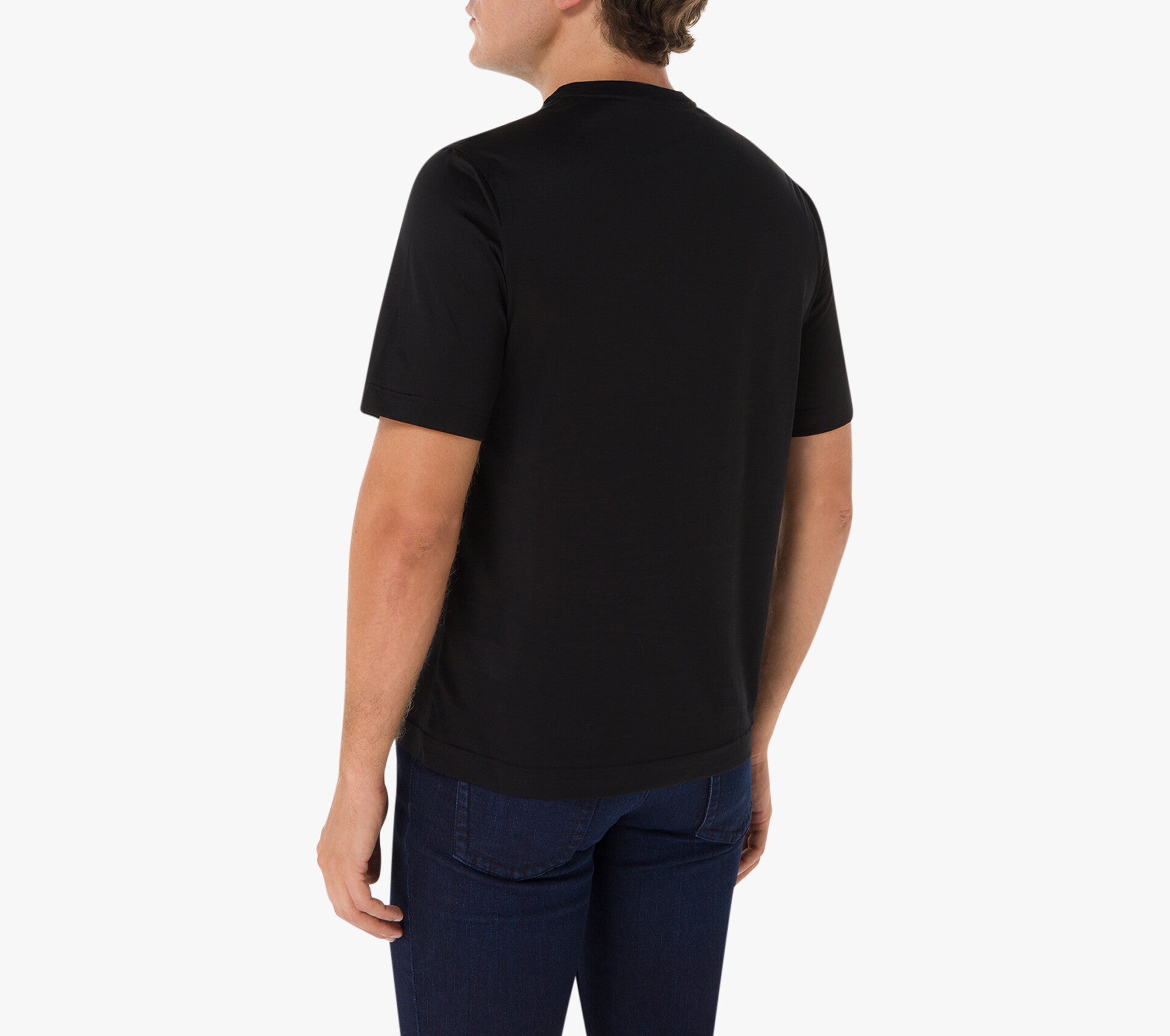 Zilli Black T-shirt with Triple Griffon Embroidery