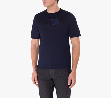 T-Shirt with Triple Griffon Embroidery