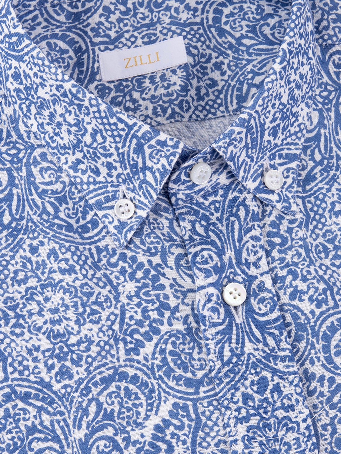 Short Sleeve Shirt with Paisley Printed Pattern