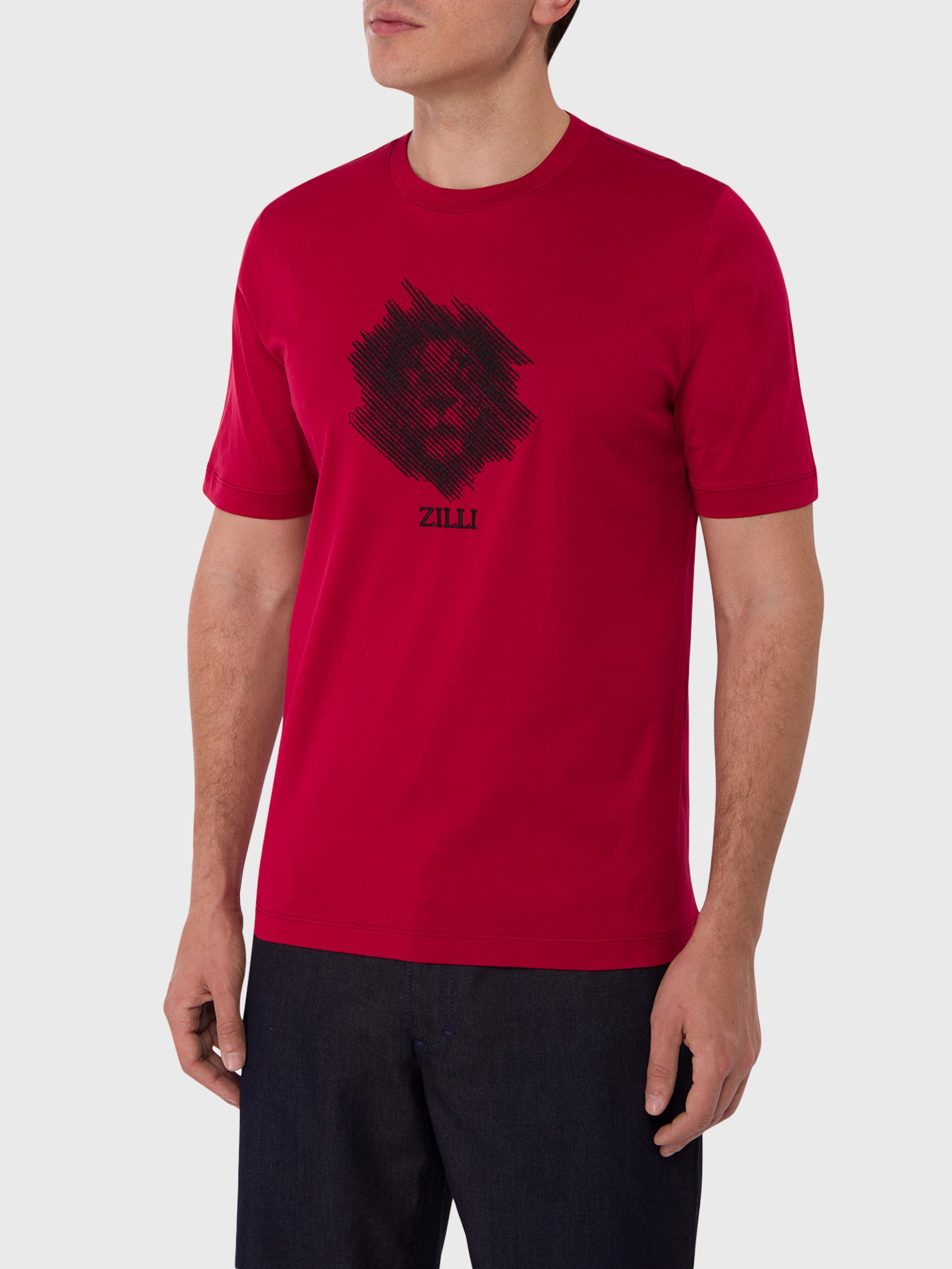 T-shirt with Lion Stripes Embroidery