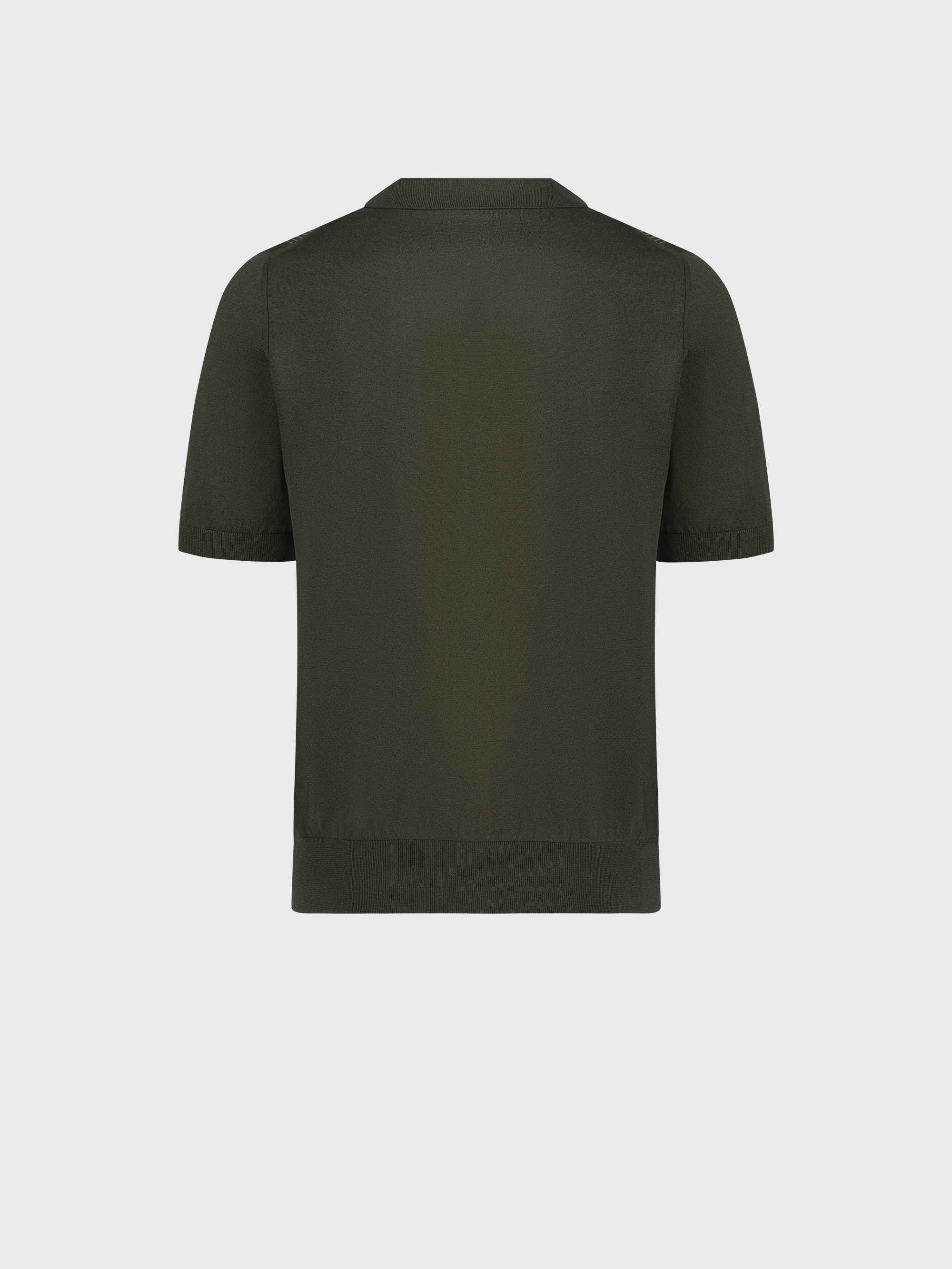 Zipped Polo Shirt in Cotton and Silk