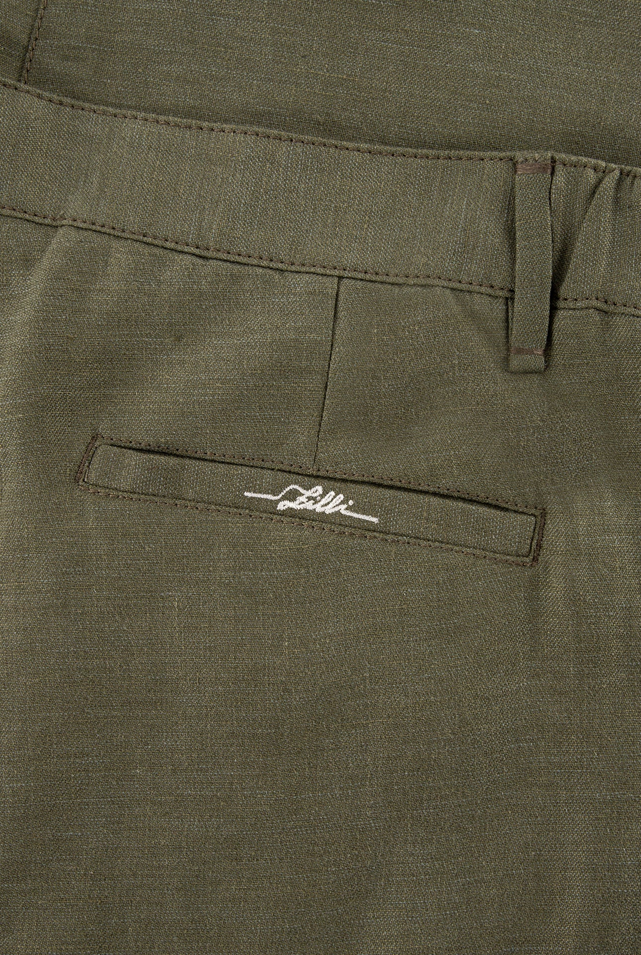 Linen and Silk Slim Fit Pants