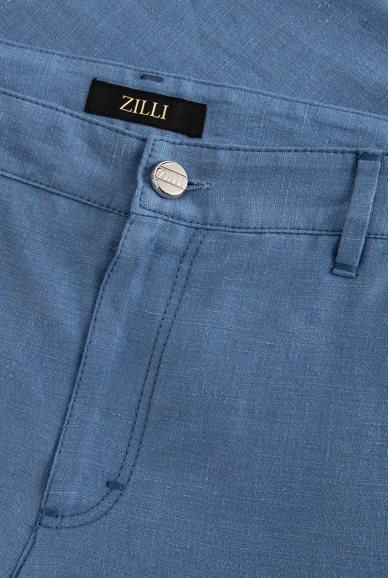 Linen and Silk Slim Fit Pants