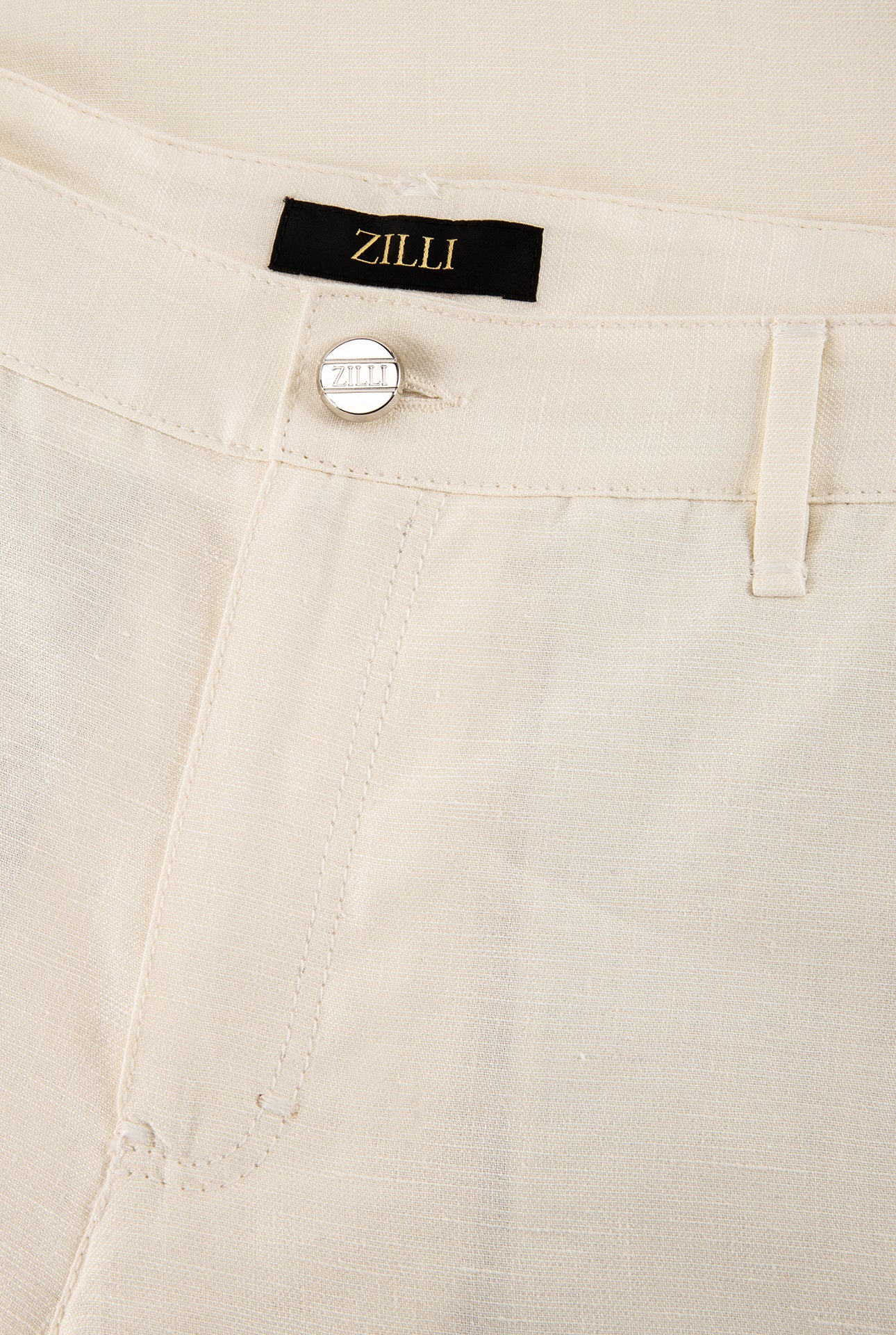 Linen and Silk Slim Fit Pants