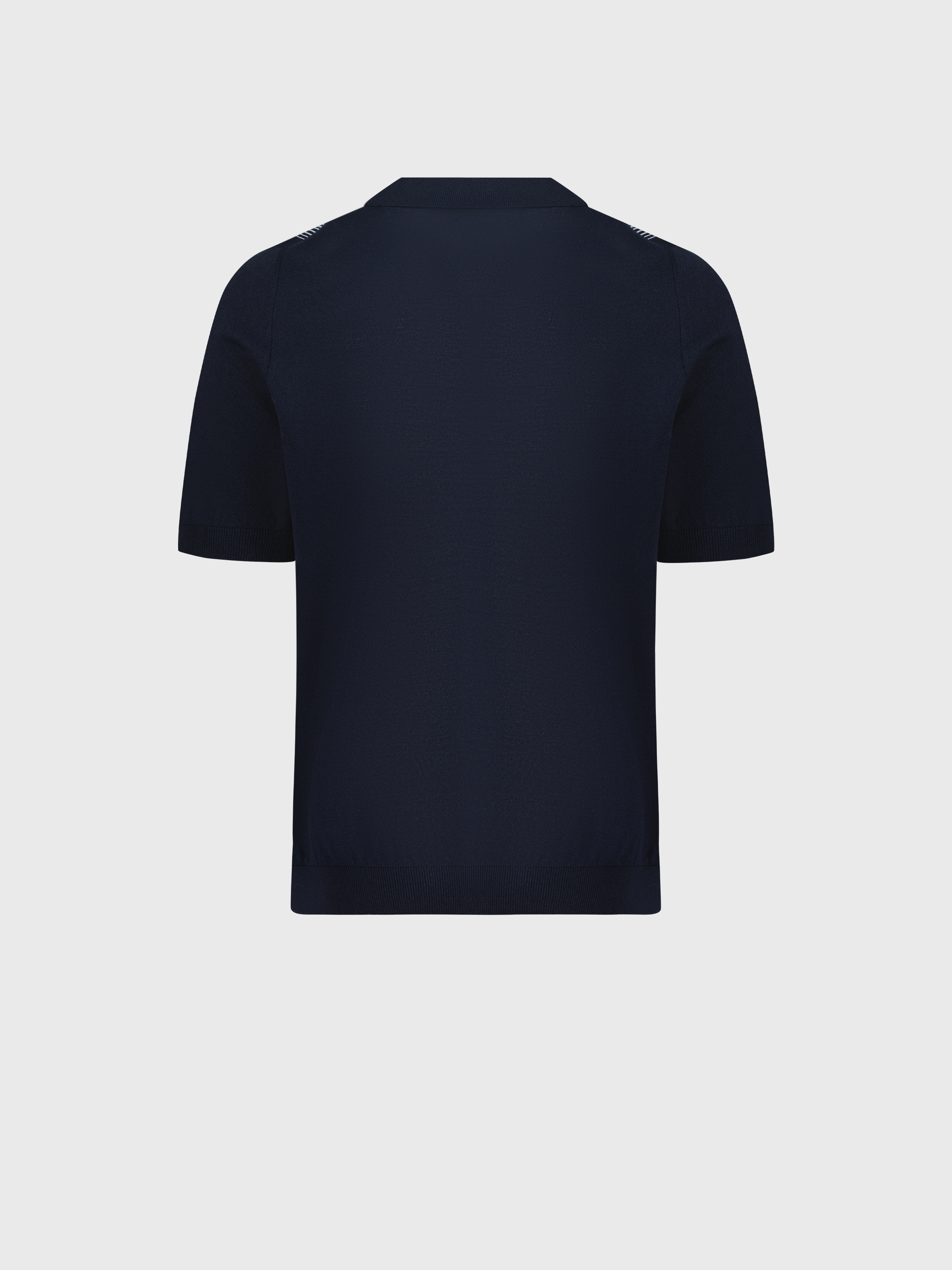 Zipped Polo Shirt in Cotton and Silk