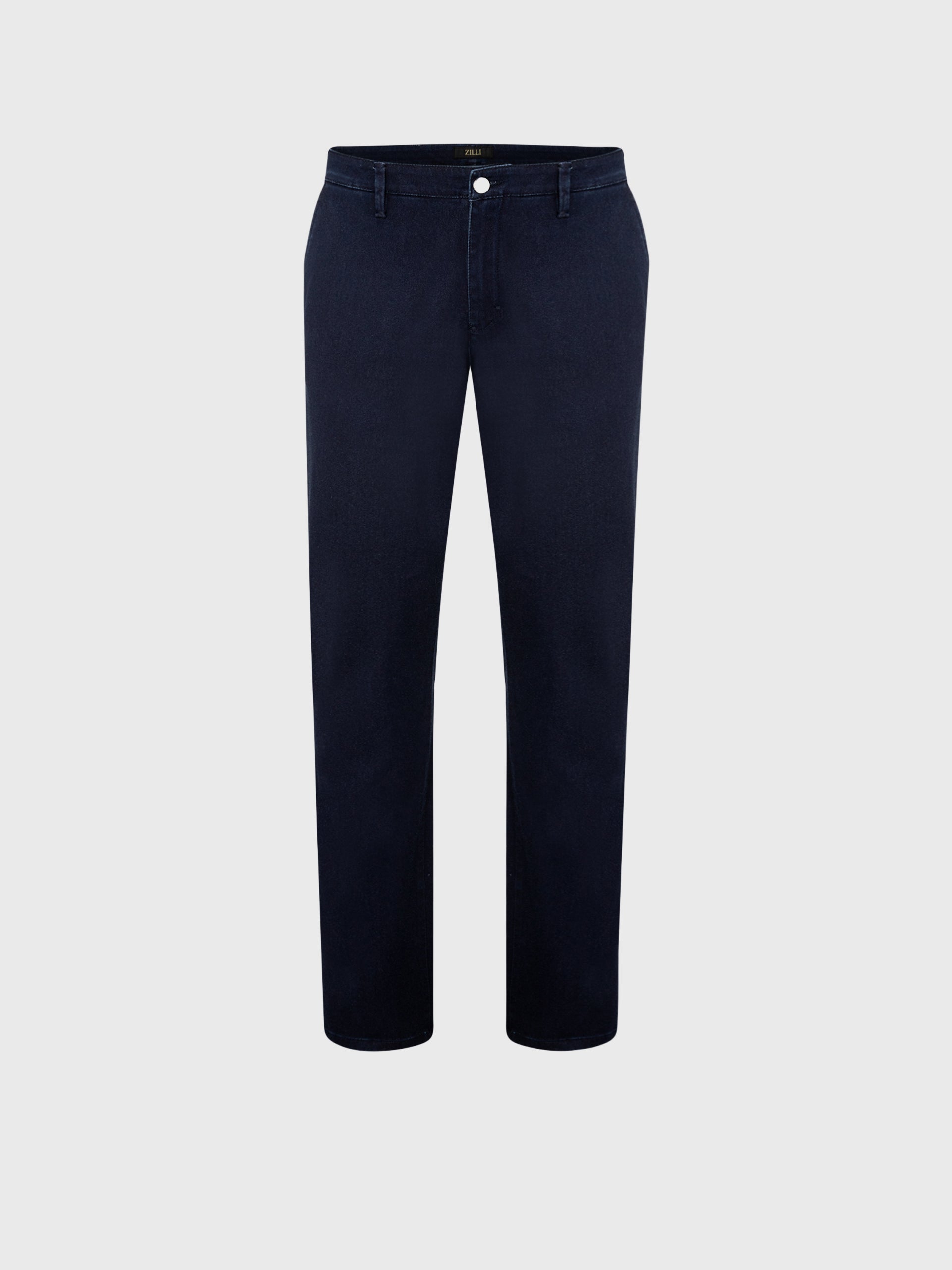 Slim Fit Pants with Calfskin Patch
