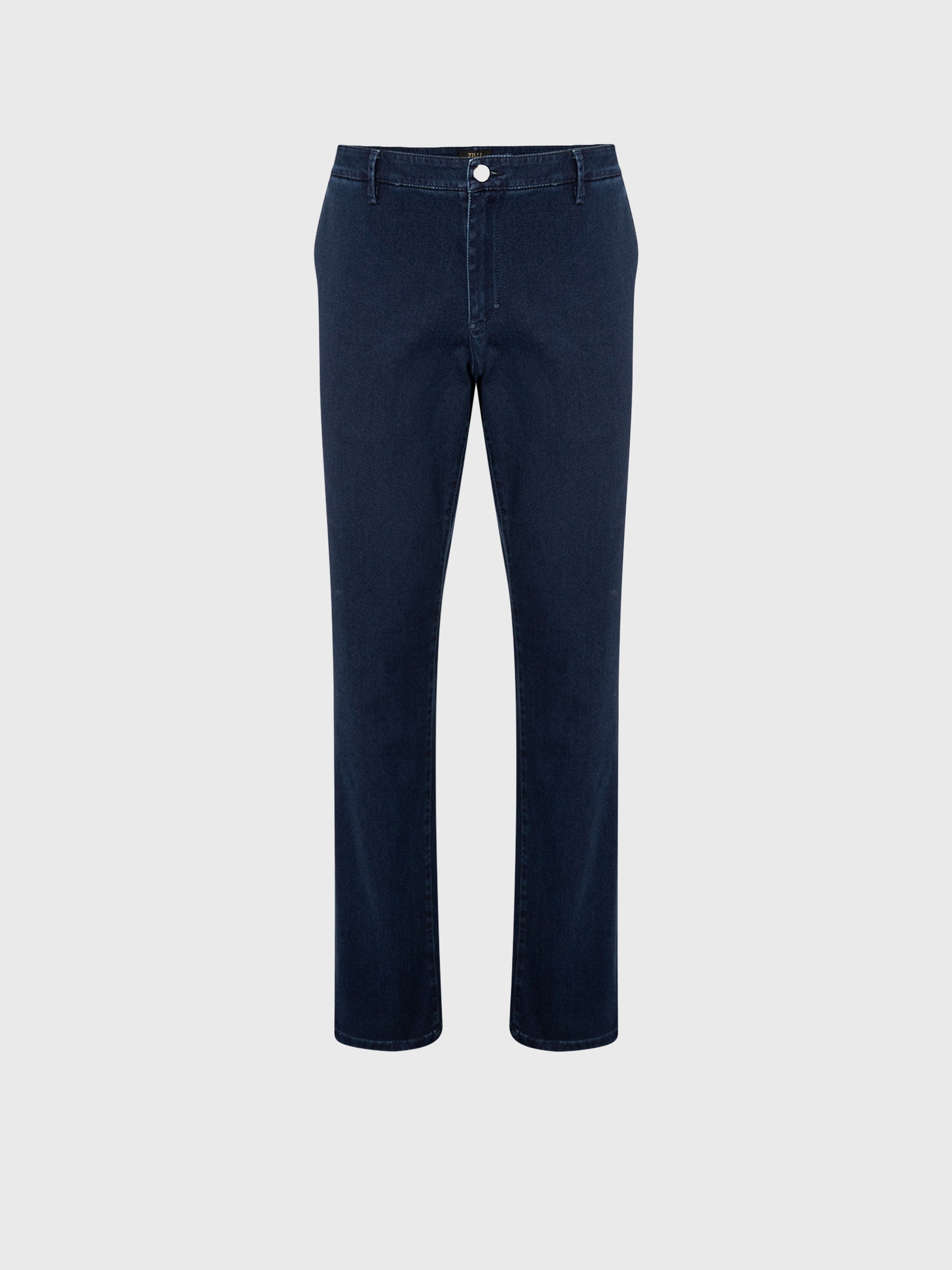 Slim Fit Pants with Calfskin Patch