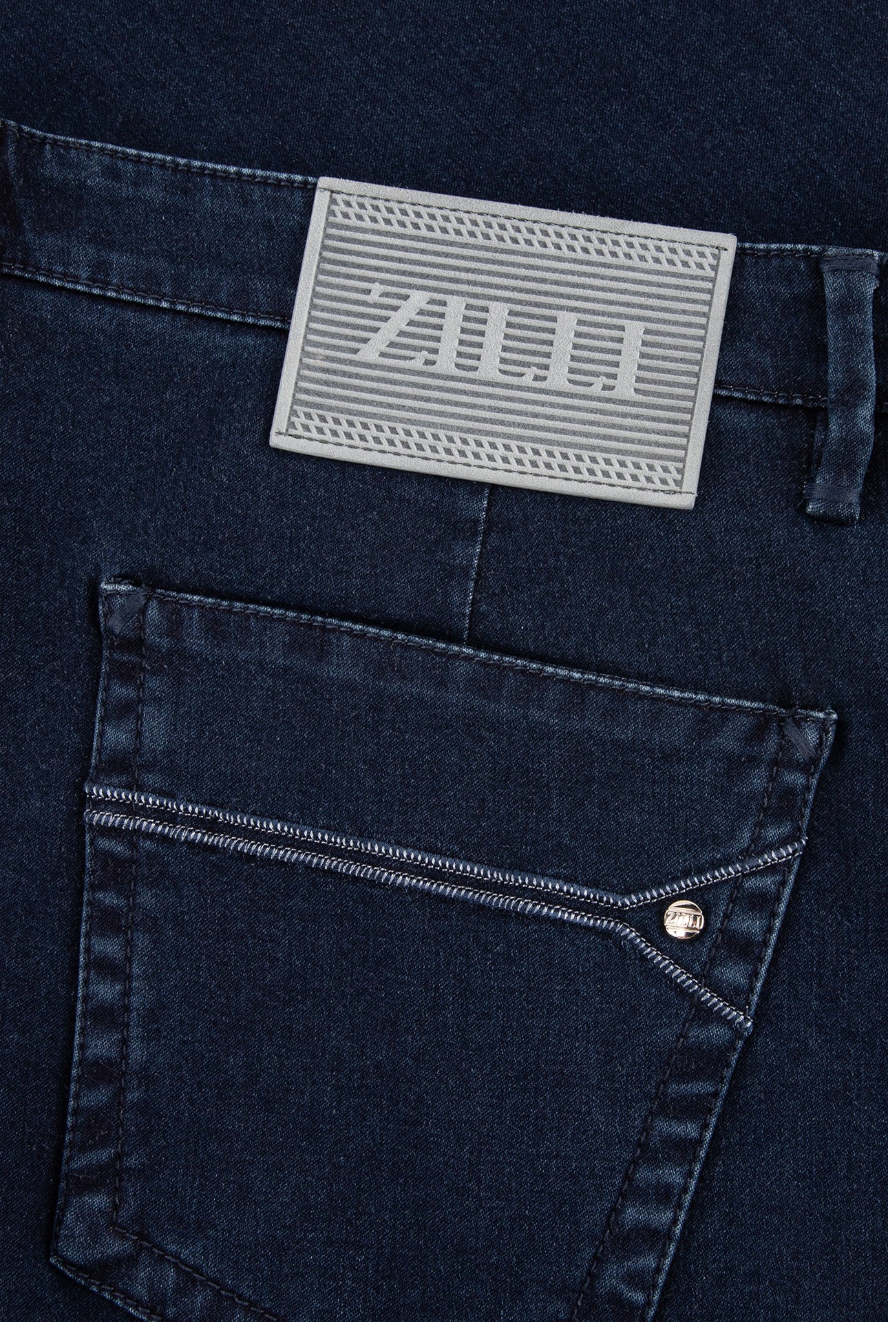 Slim Fit Pants with Calfskin Patch