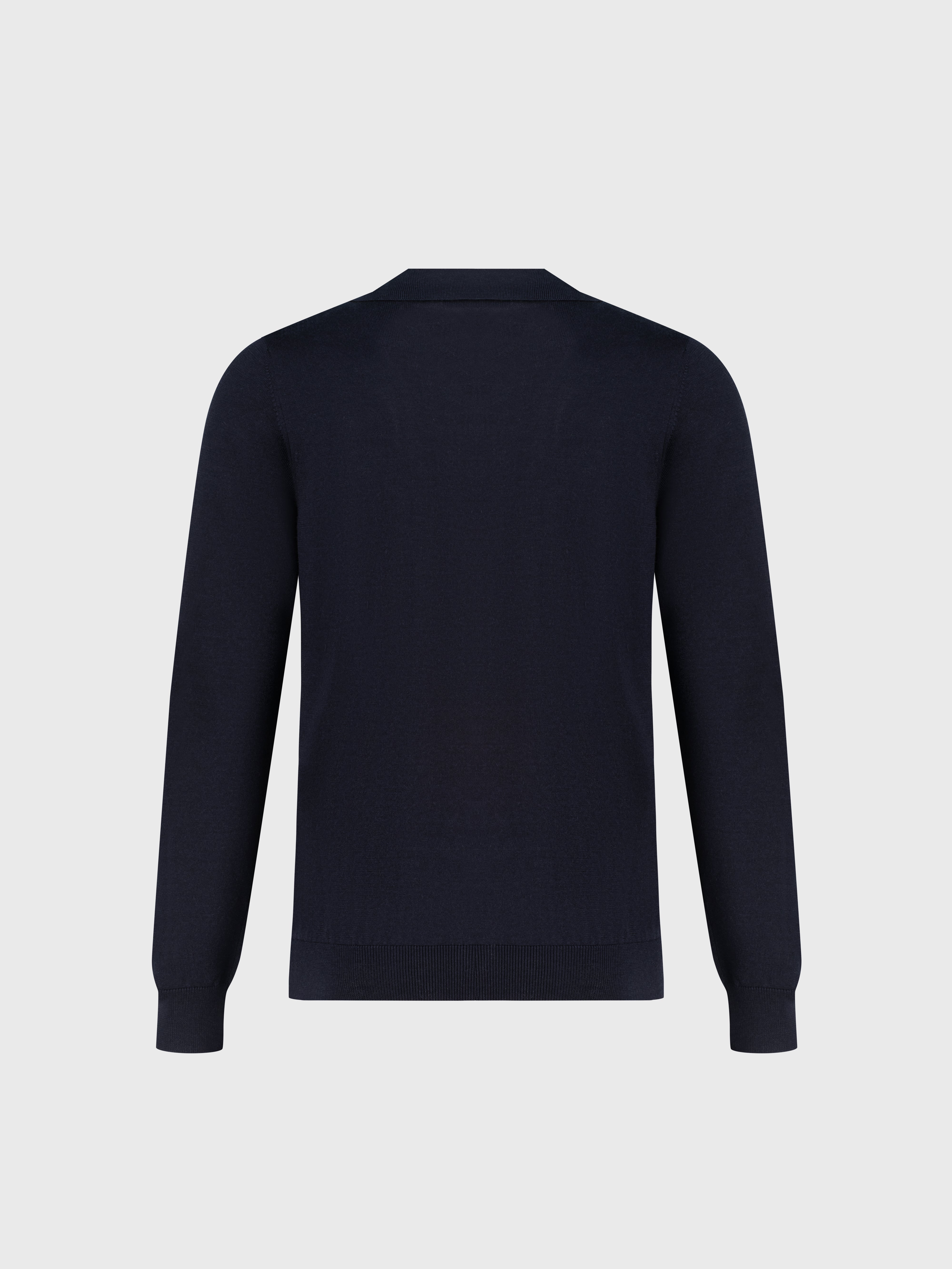 Zipped Polo Dark Navy