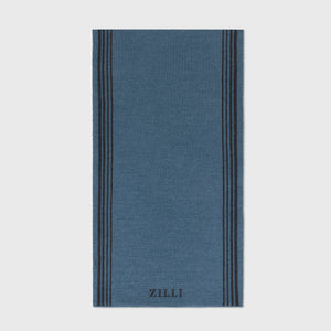 Scarf with Embroidered Zilli Lettering Dark Green