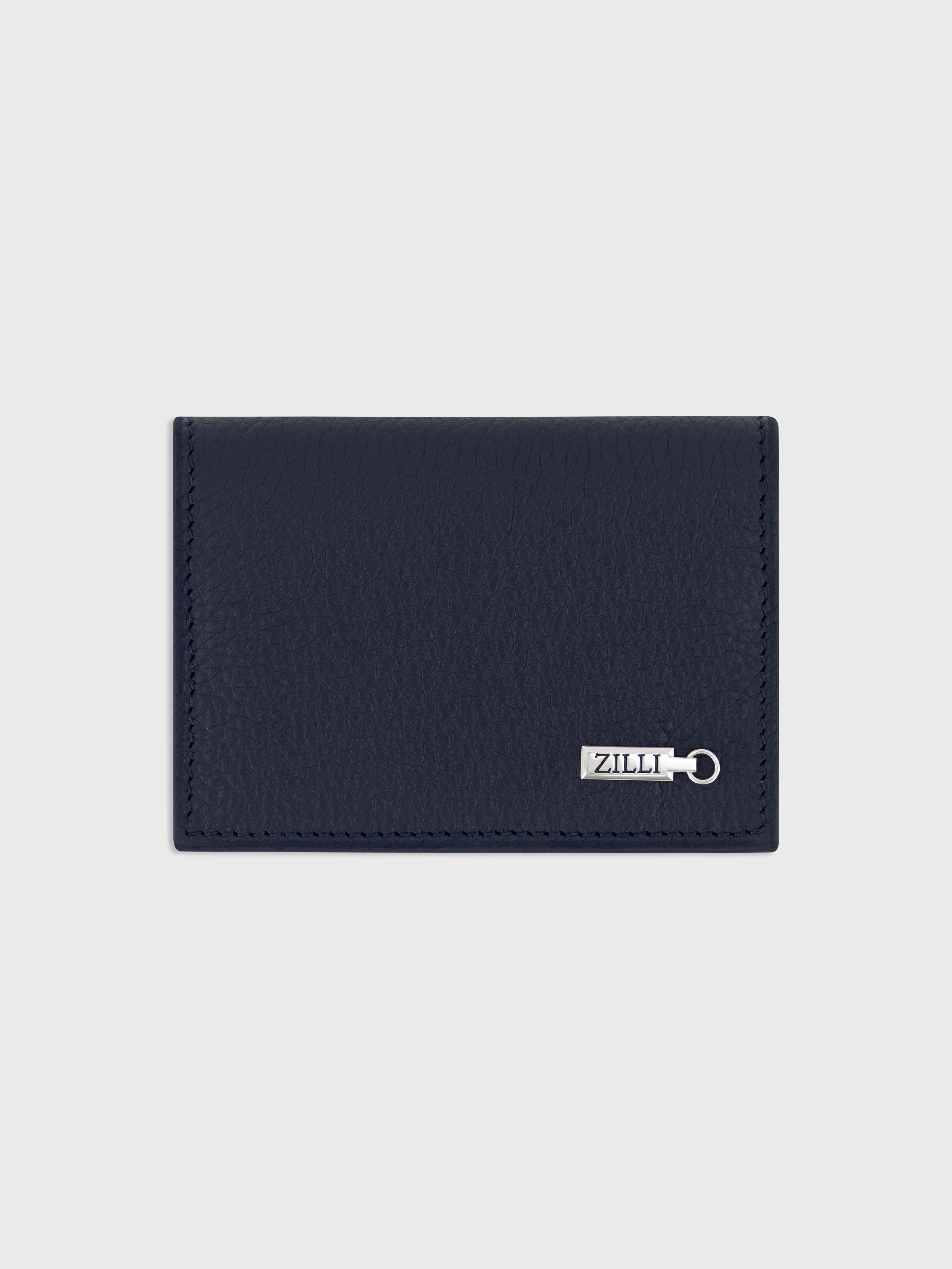 ZILLI Hardware Embellished Card Holder - Dark Navy