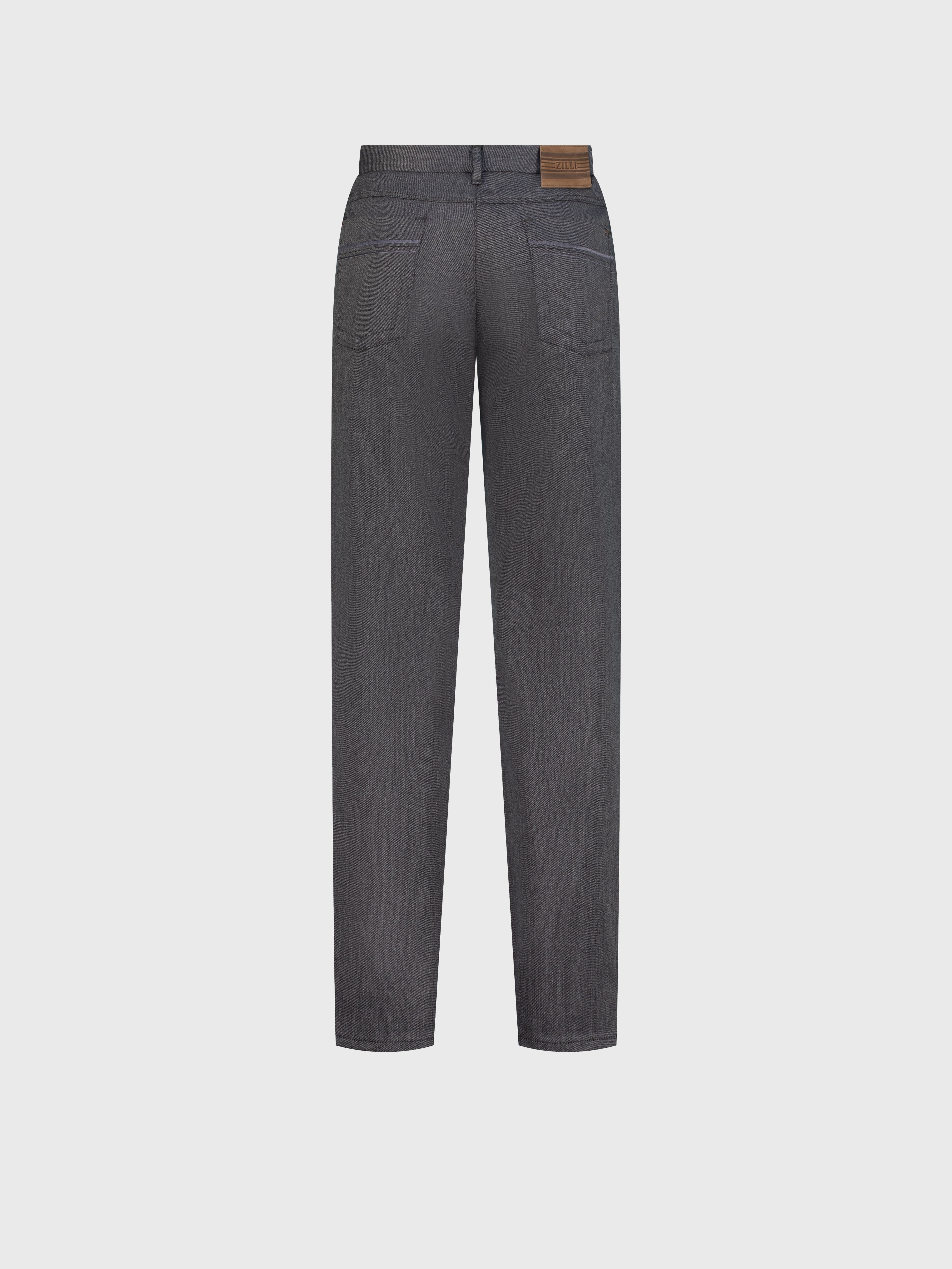 Graphite Trousers with Calf Suede Patch