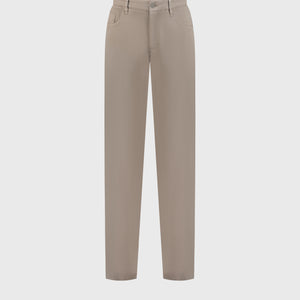 Jeans with Calfskin Patch Taupe