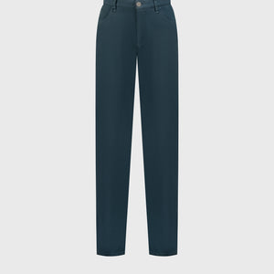 Jeans with Calfskin Patch Dark Green