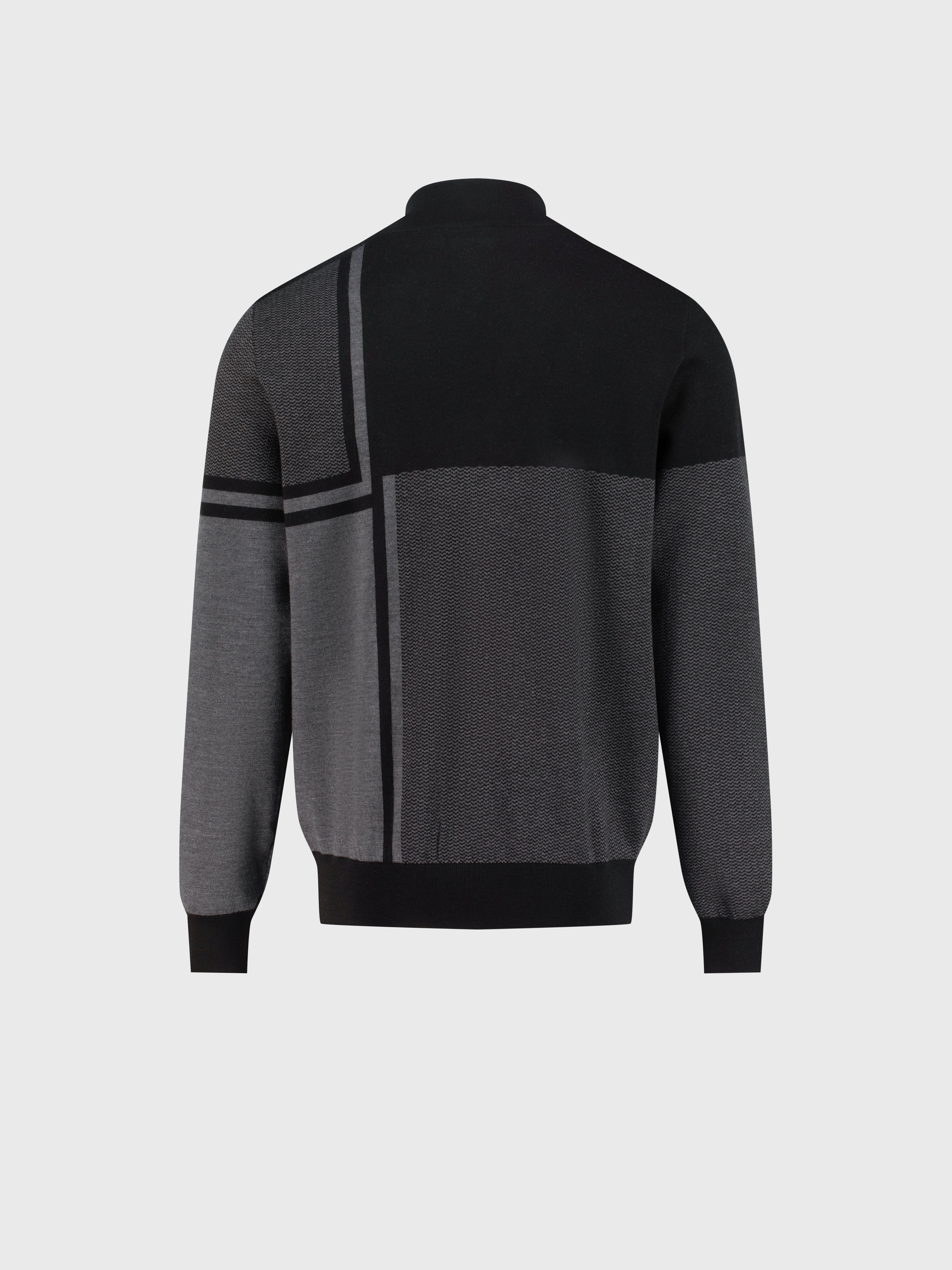 Jogging Suit with Geometric Pattern Black