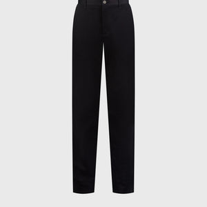 Trousers with Ribbed Elastic Waistband Black