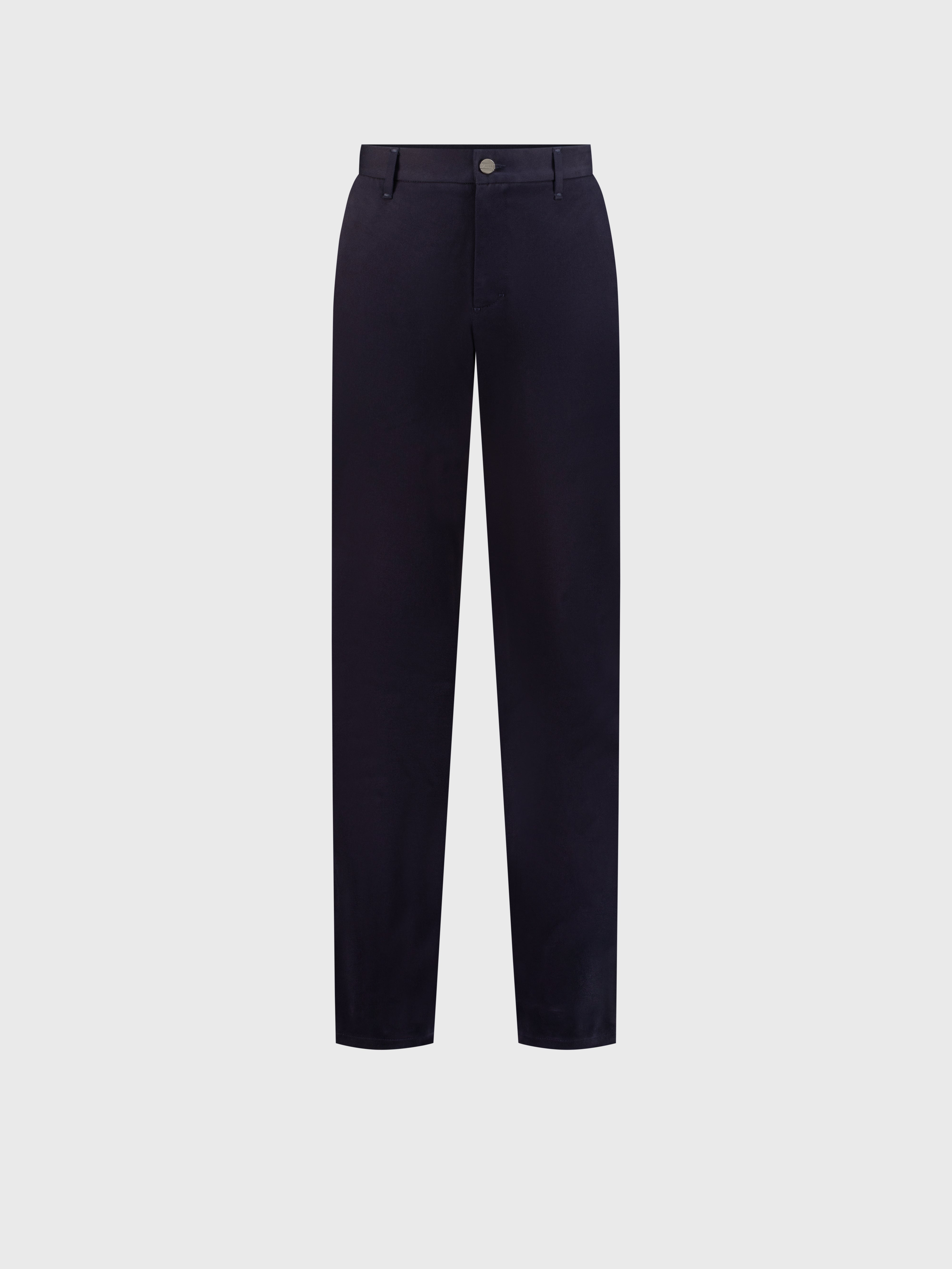 Trousers with Ribbed Elastic Waistband Blue Navy
