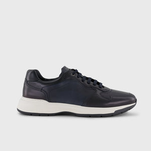 Calfskin Low-Top Sneakers - Dark Green/Black