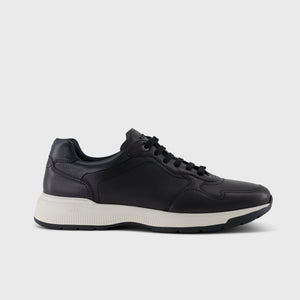 Calfskin Low-Top Sneakers - Black/Dark Navy