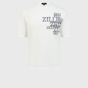 T-Shirt with Graphic ZILLI Design White