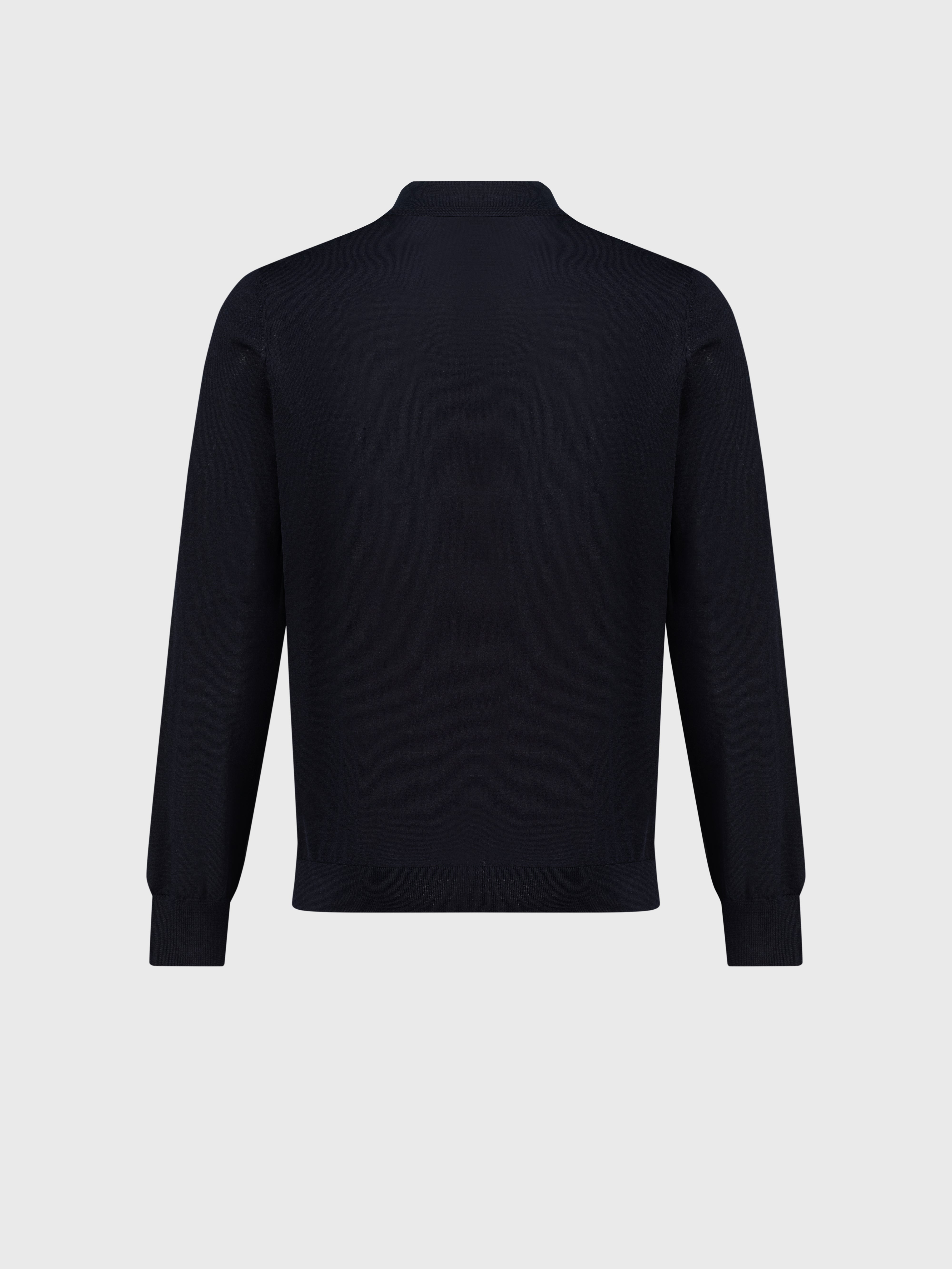 Cashmere and Silk Polo Dark Navy
