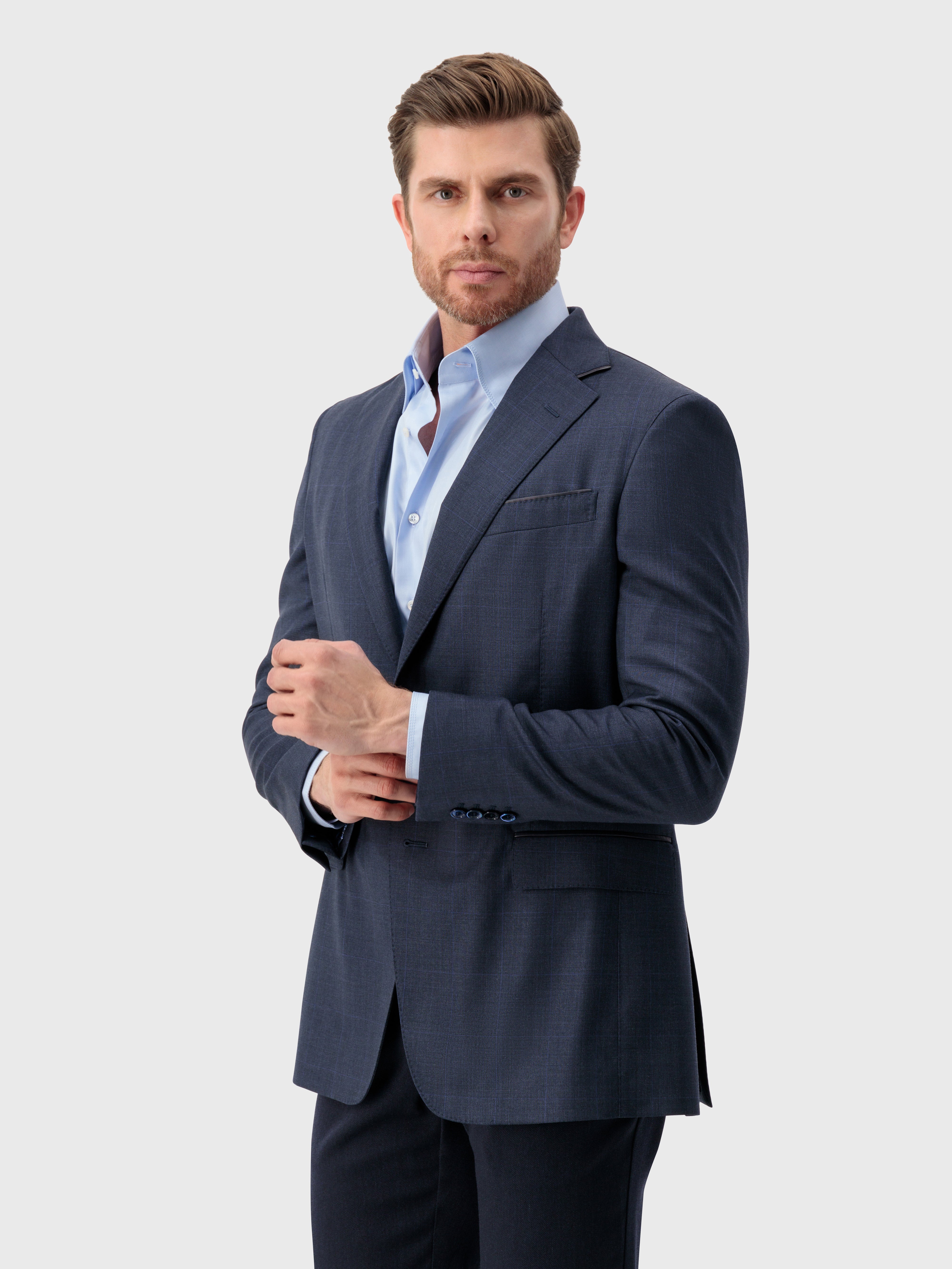 130s Wool Blazer Dark Navy