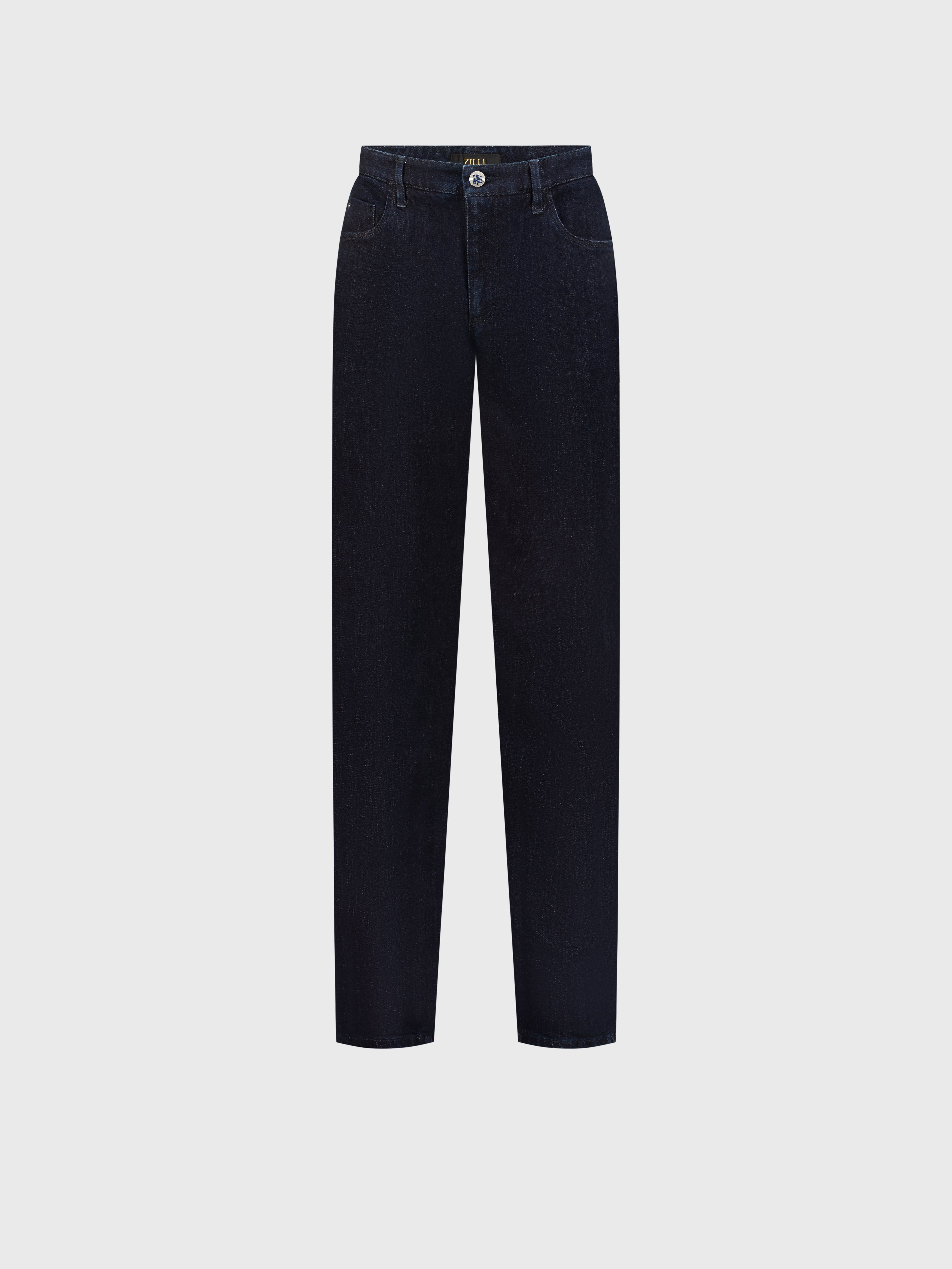 Cotton Jeans with Micro Griffon Embroidery Blue Navy