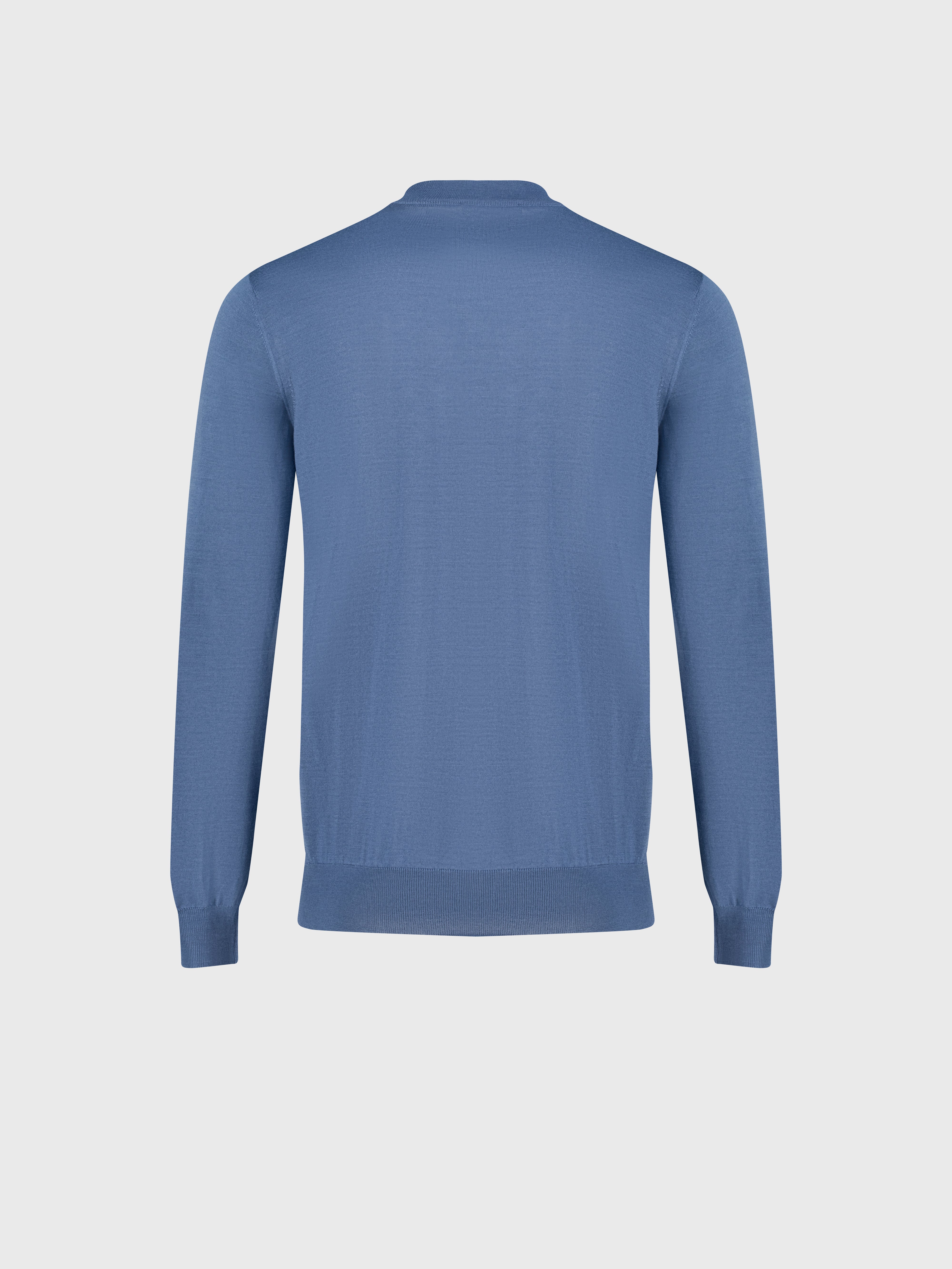 Cashmere and Silk Crew Neck Sweater Smoke Avio