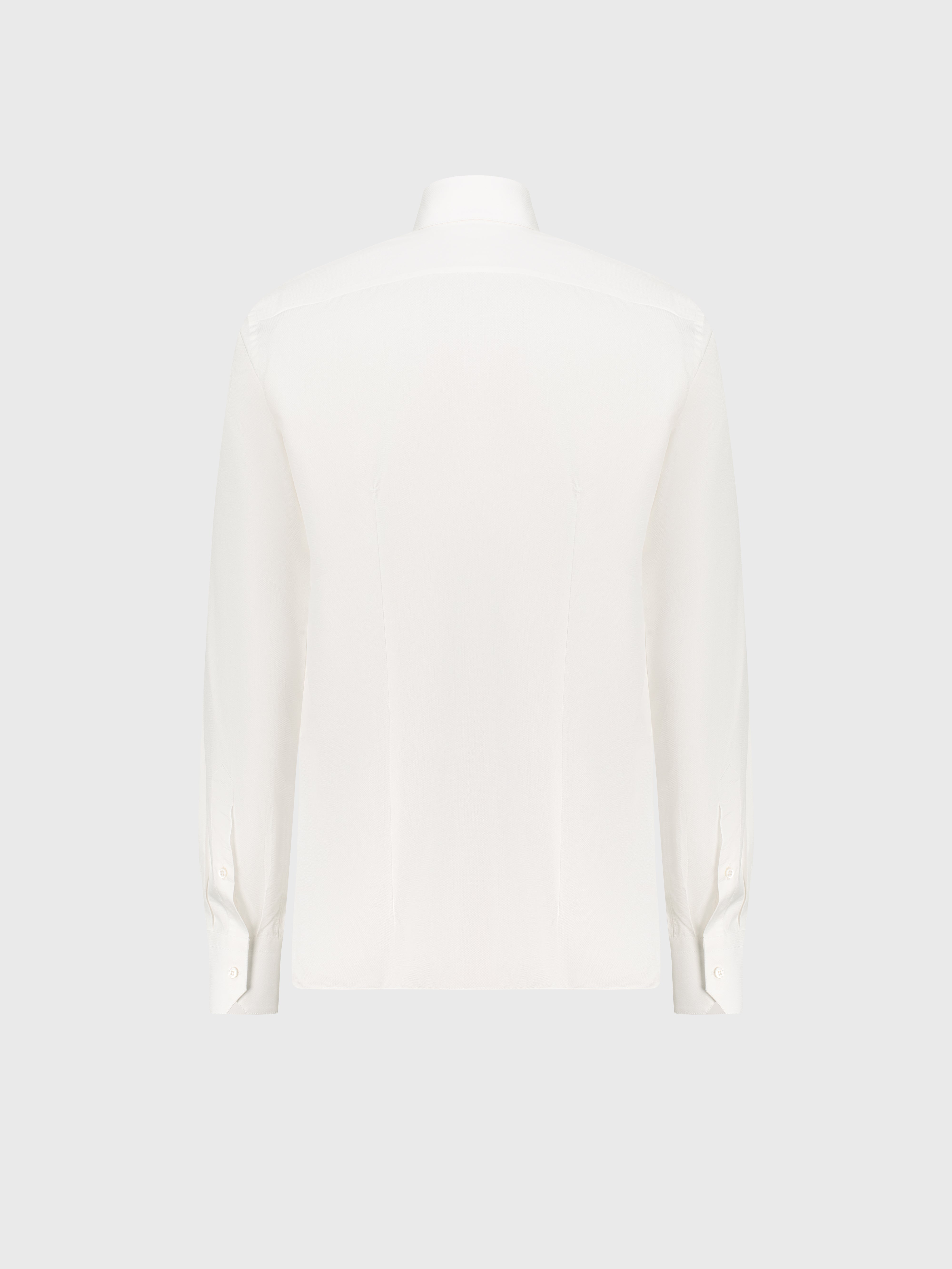 Cotton and Silk Formal Shirt White