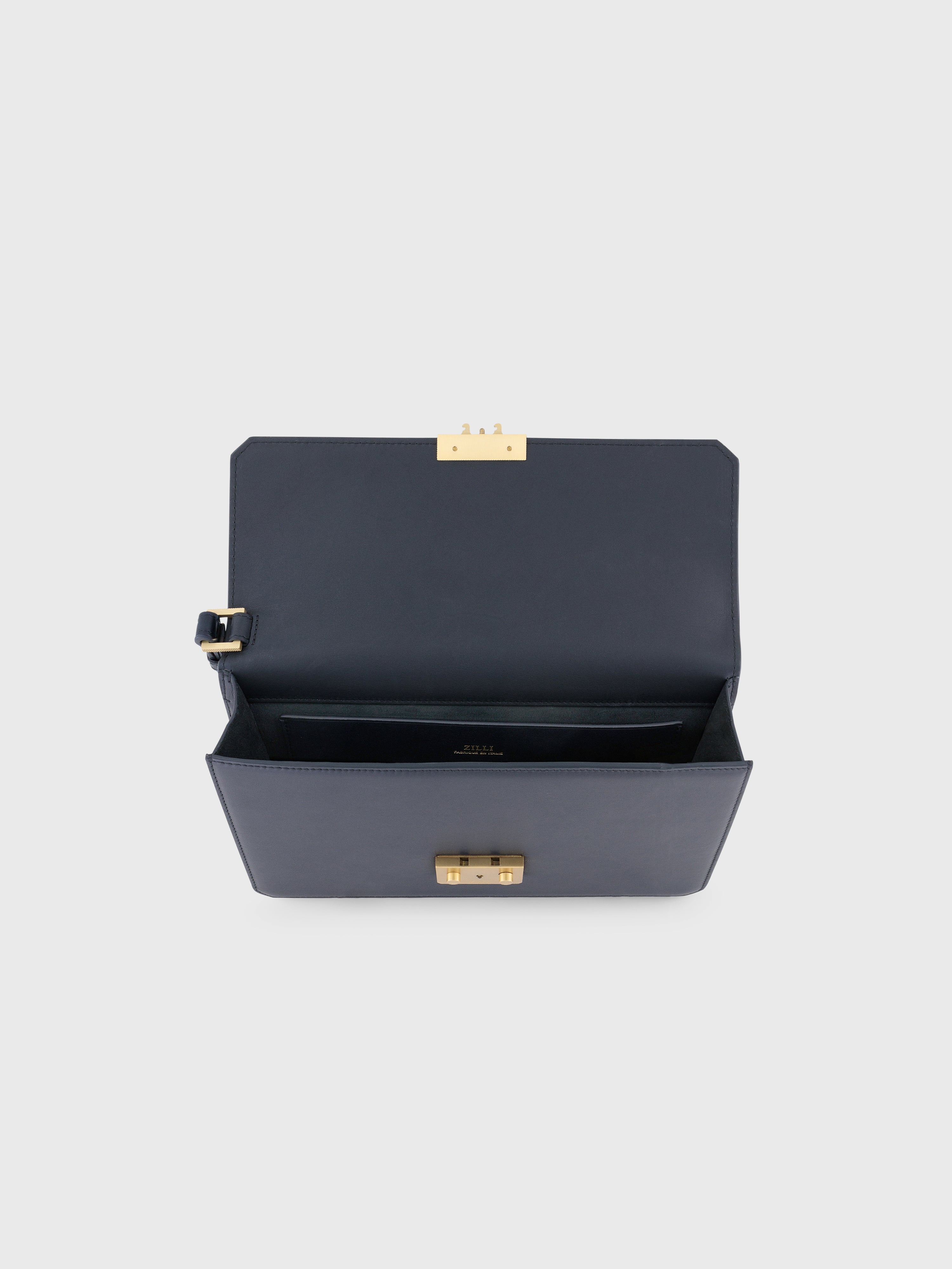Calfskin Clutch Bag Blue Navy