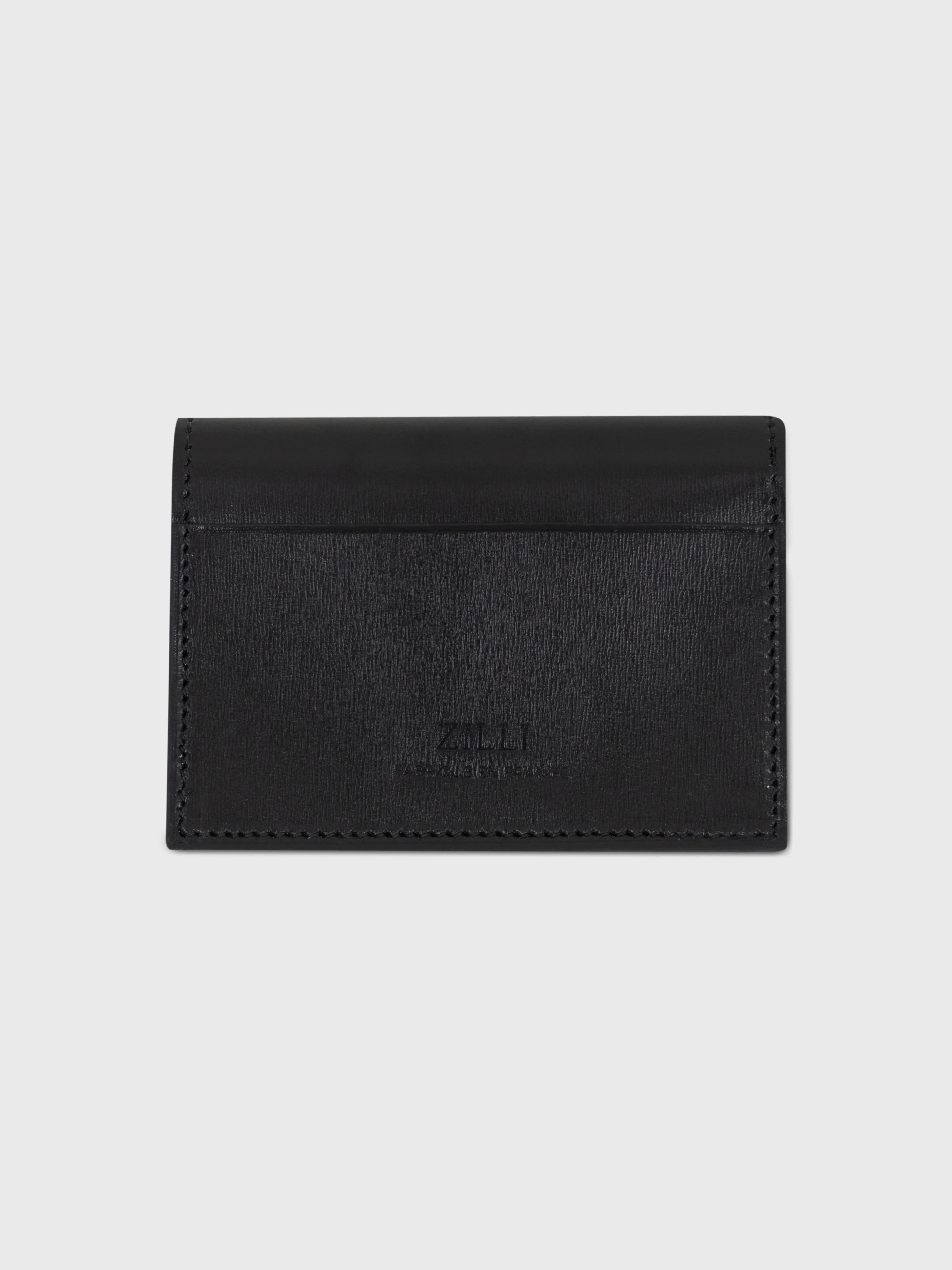 ZILLI Держатель для карт с отделкой - Черный