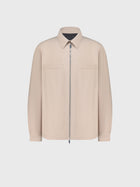 Silk and Wool Blouson Blonde Fawn