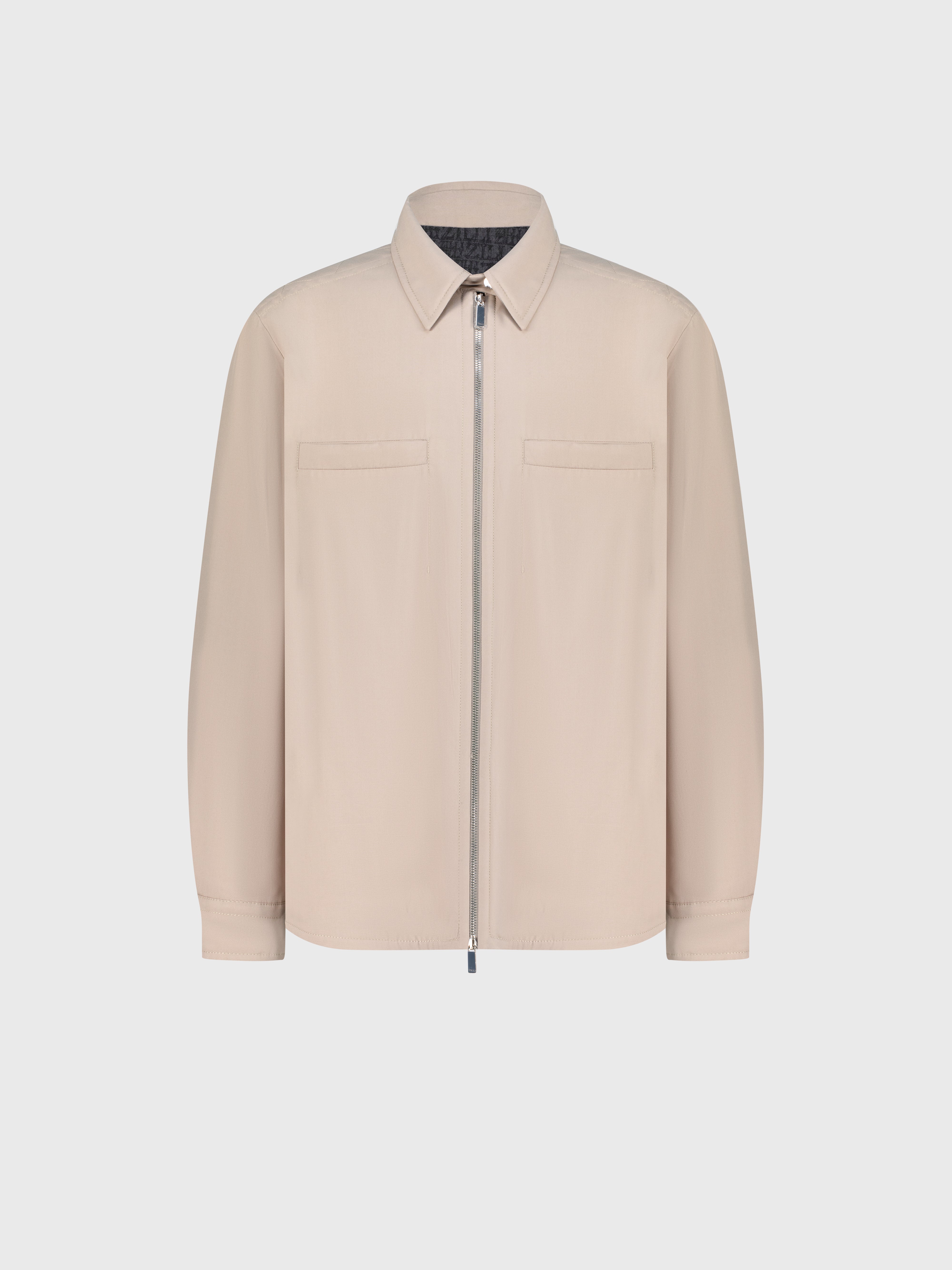 Silk and Wool Blouson Blonde Fawn