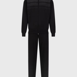 Jogging Suit in Cashmere and Silk Black