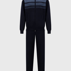 Jogging Suit in Cashmere and Silk Dark Navy