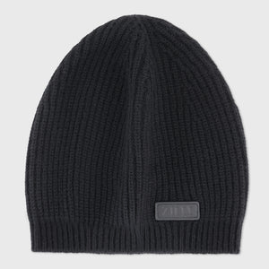 Wool and Cashmere Beanie Black