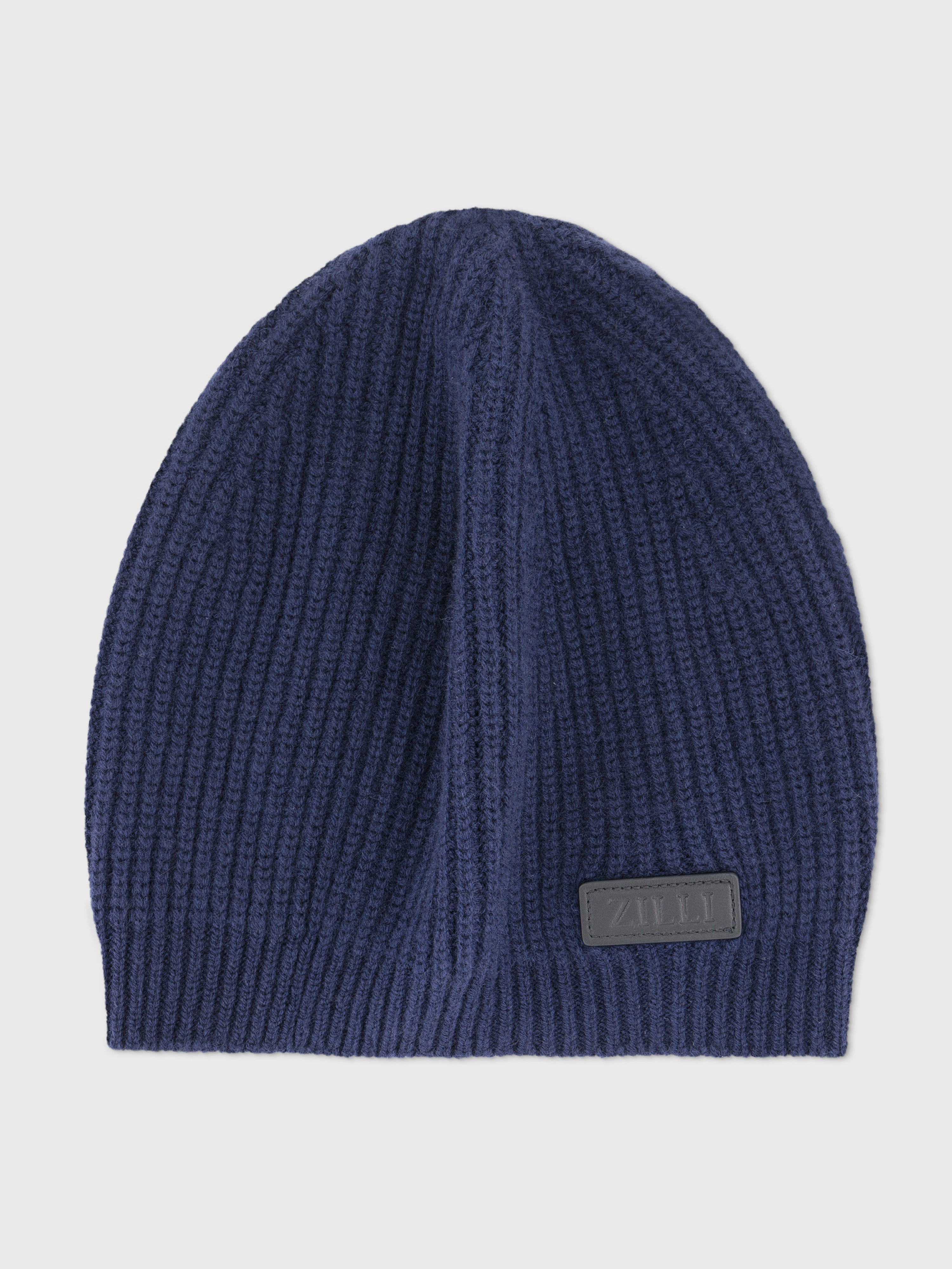 Wool and Cashmere Beanie Dark Navy