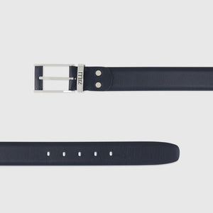 Box Calfskin Belt with 2007 Buckle Blue Navy