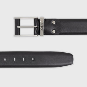 Classic Palladium-Finish Buckle Belt - Black