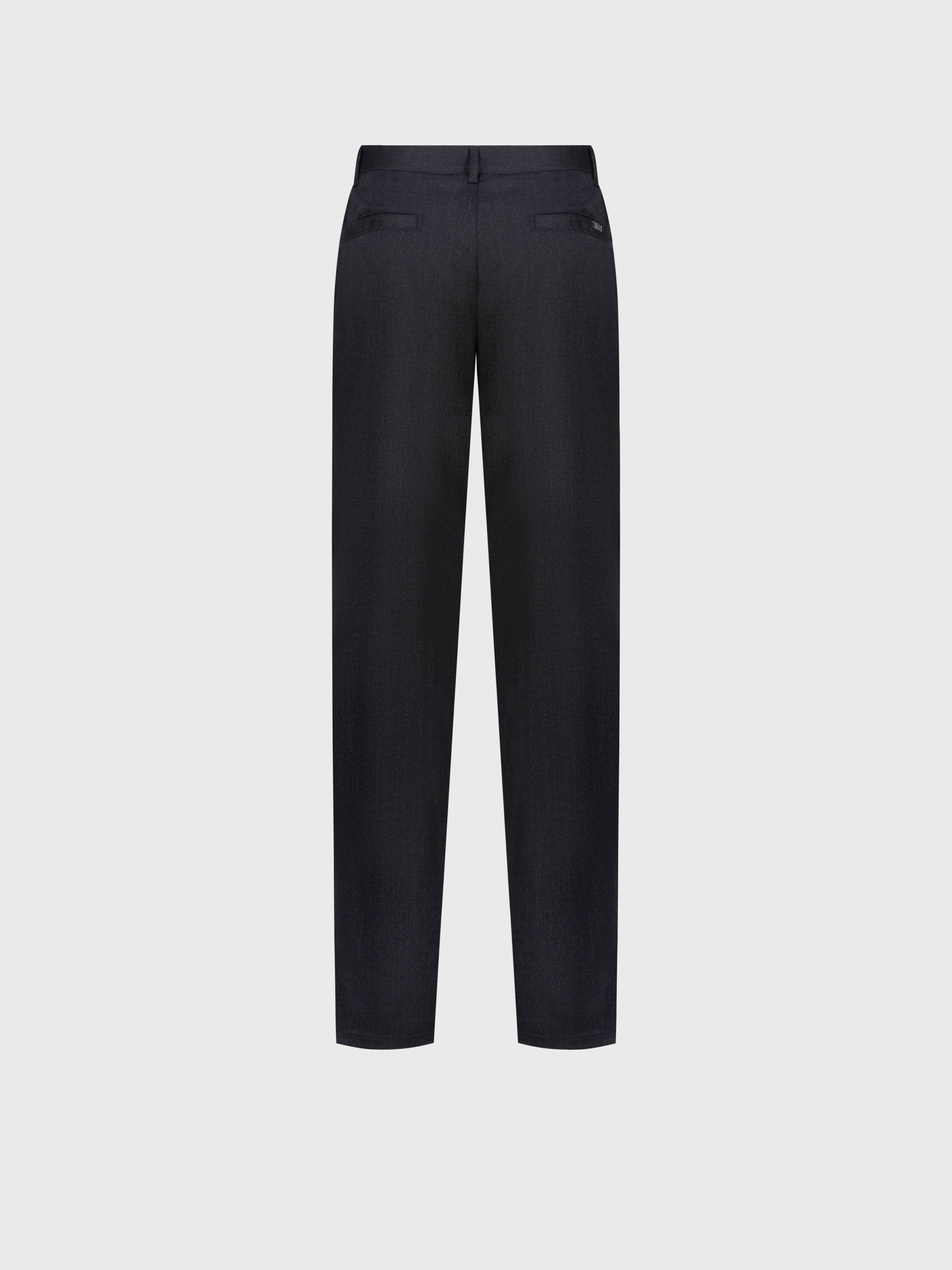 Wool Trousers Grey Anthracite