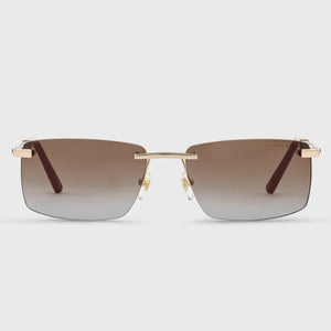 Lev Sunglasses - Shiny Gold and Red