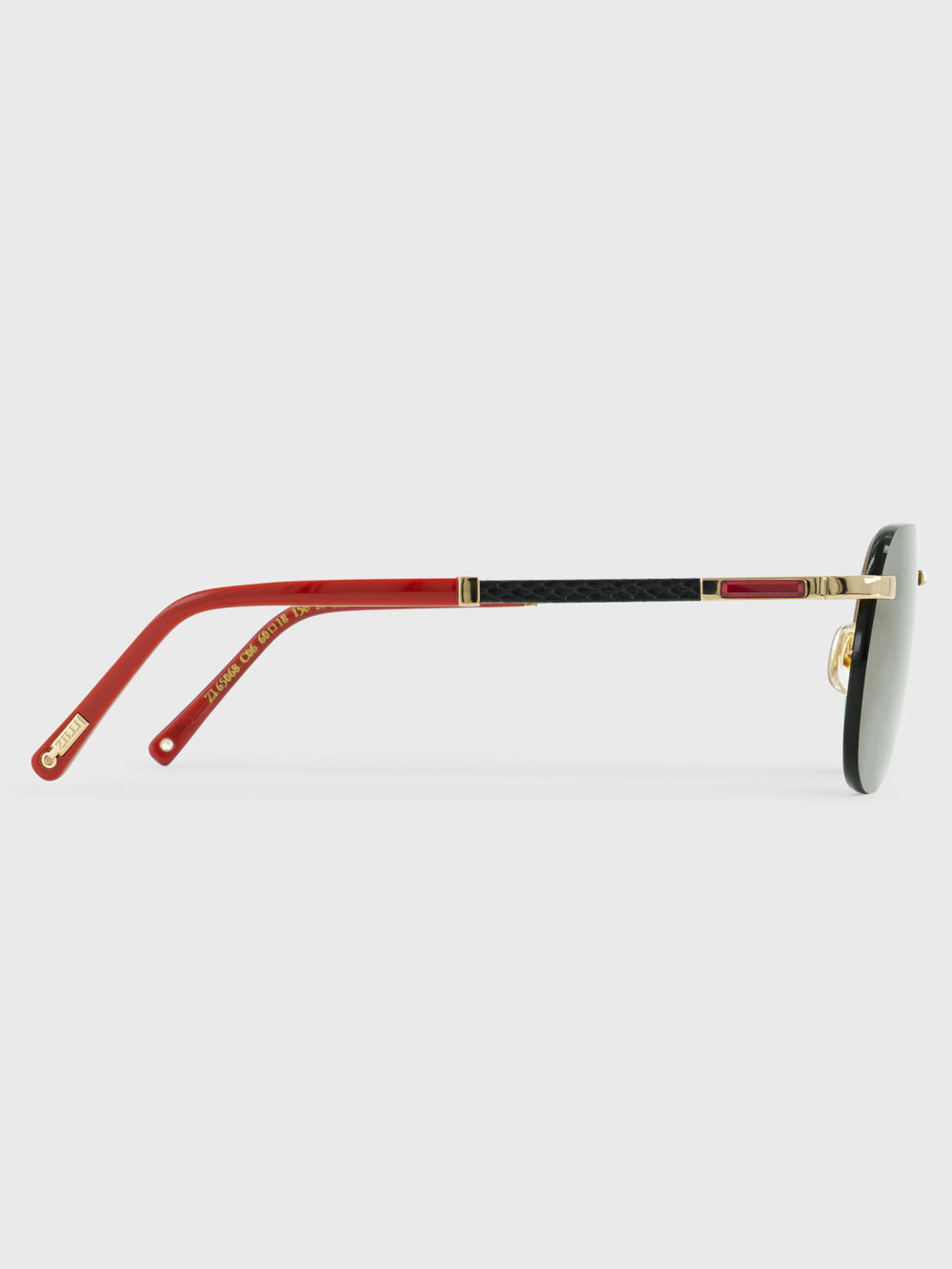 Nyrion Sunglasses - Shiny Gold and Red