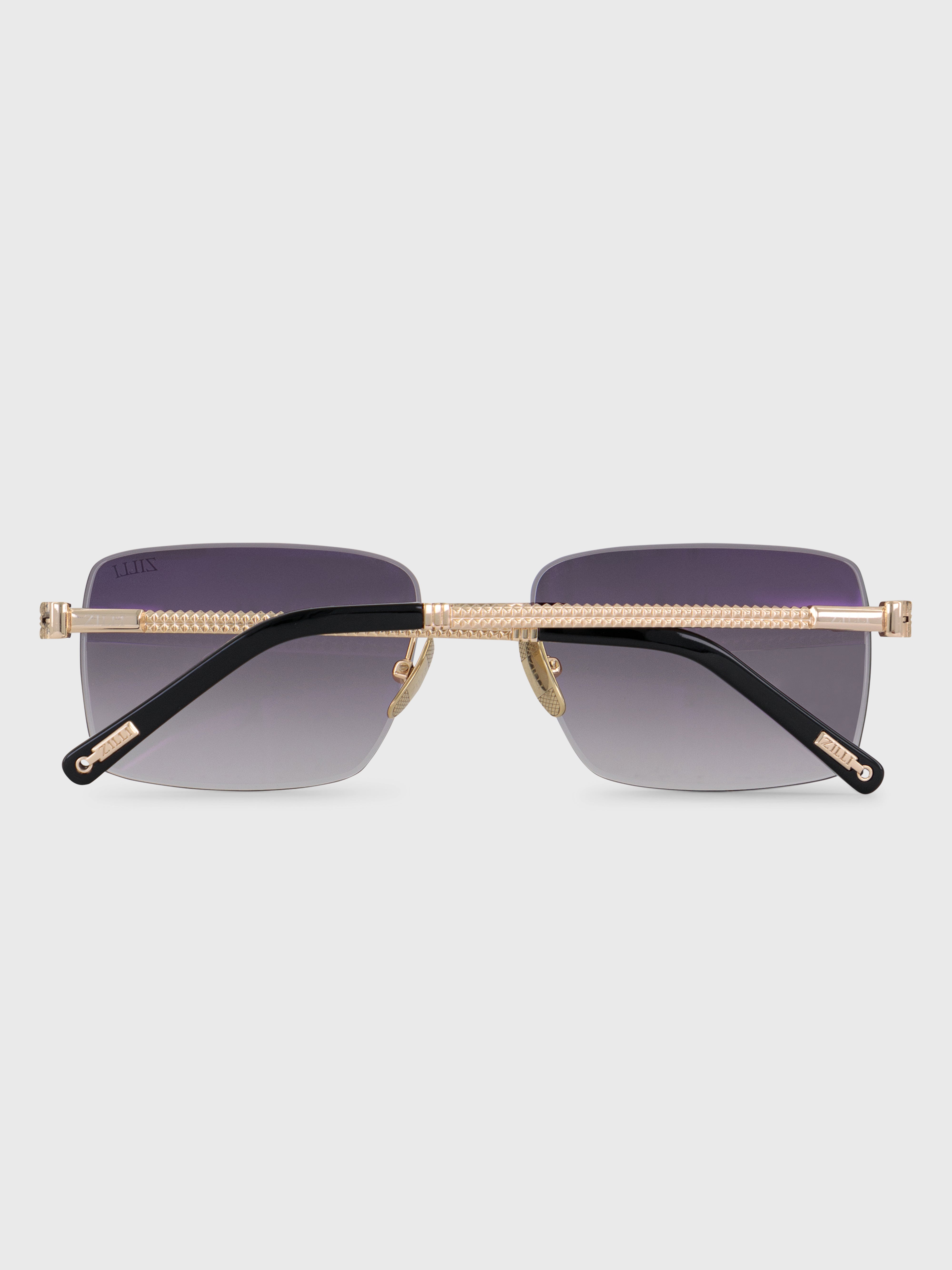 Qassim Sunglasses - Shiny Gold and Black