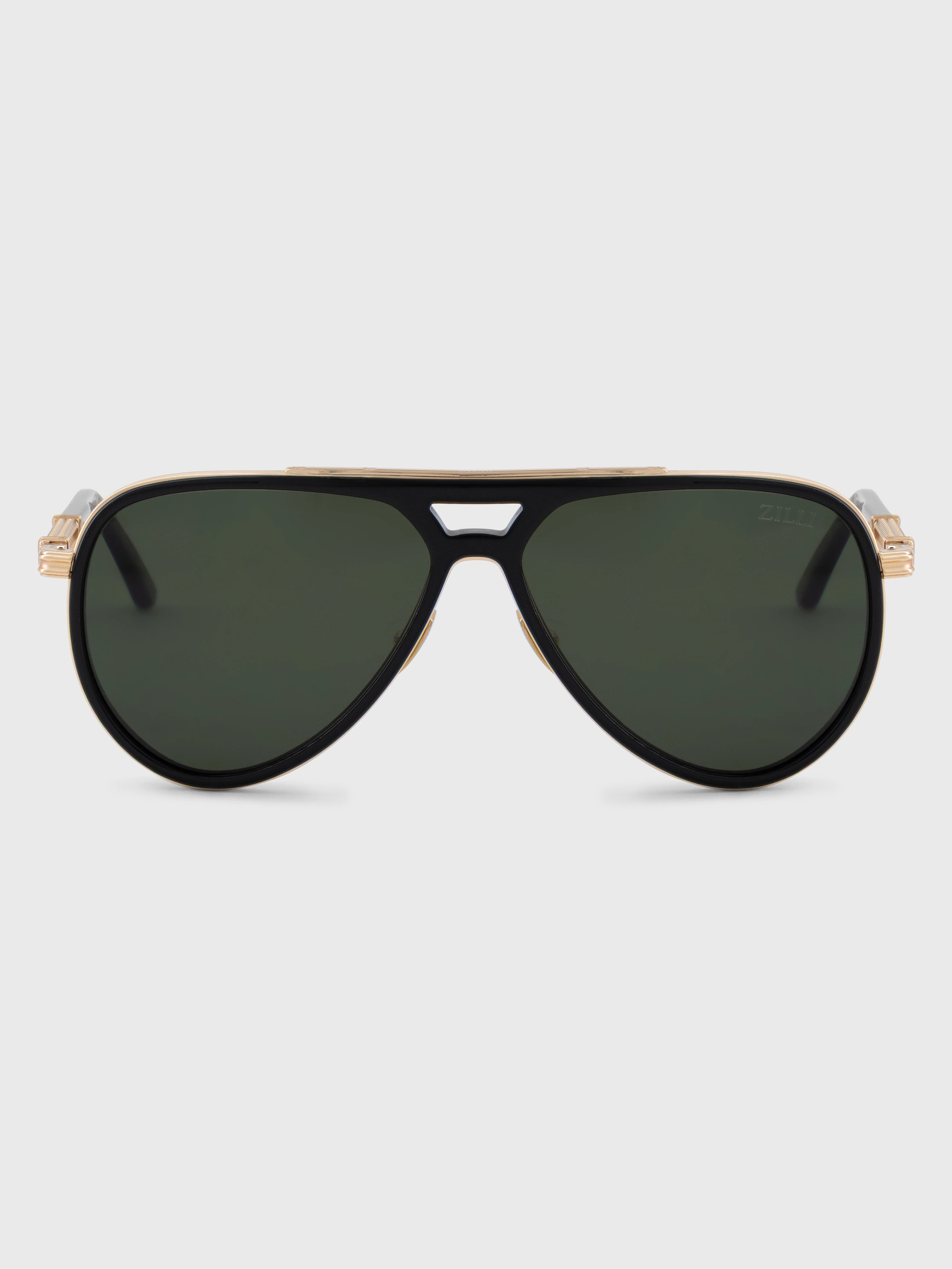 Gradient Aviator Sunglasses - Blue Lenses