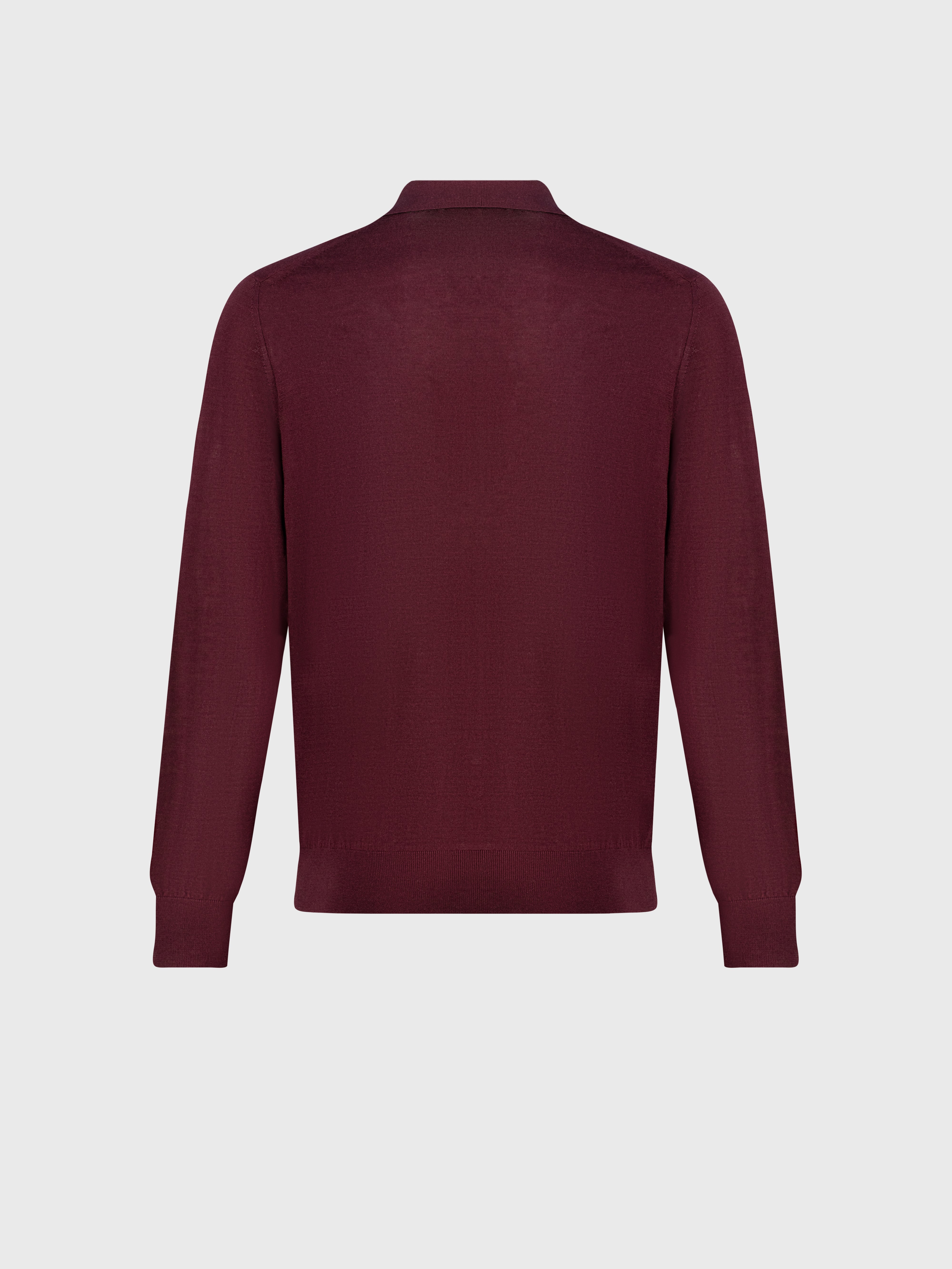 Knit Sweater with Textured Pattern Bordeaux