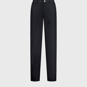 ZILLI Embroidery Denim Cotton Trousers - Blue Navy