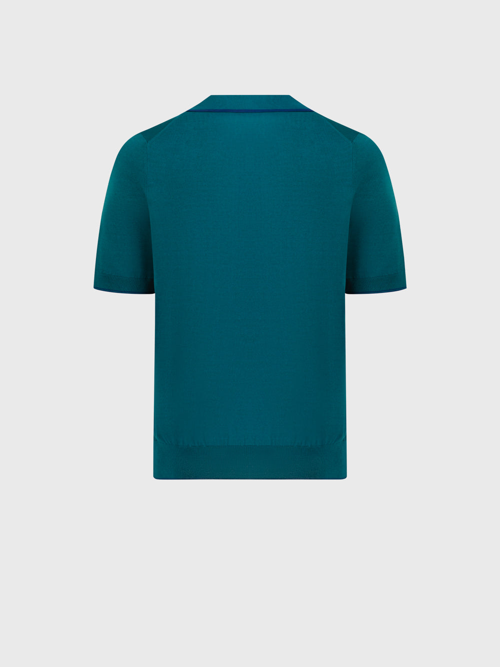 "Lion Piquet" Silk and Cotton Knit Polo - Deep Malachite