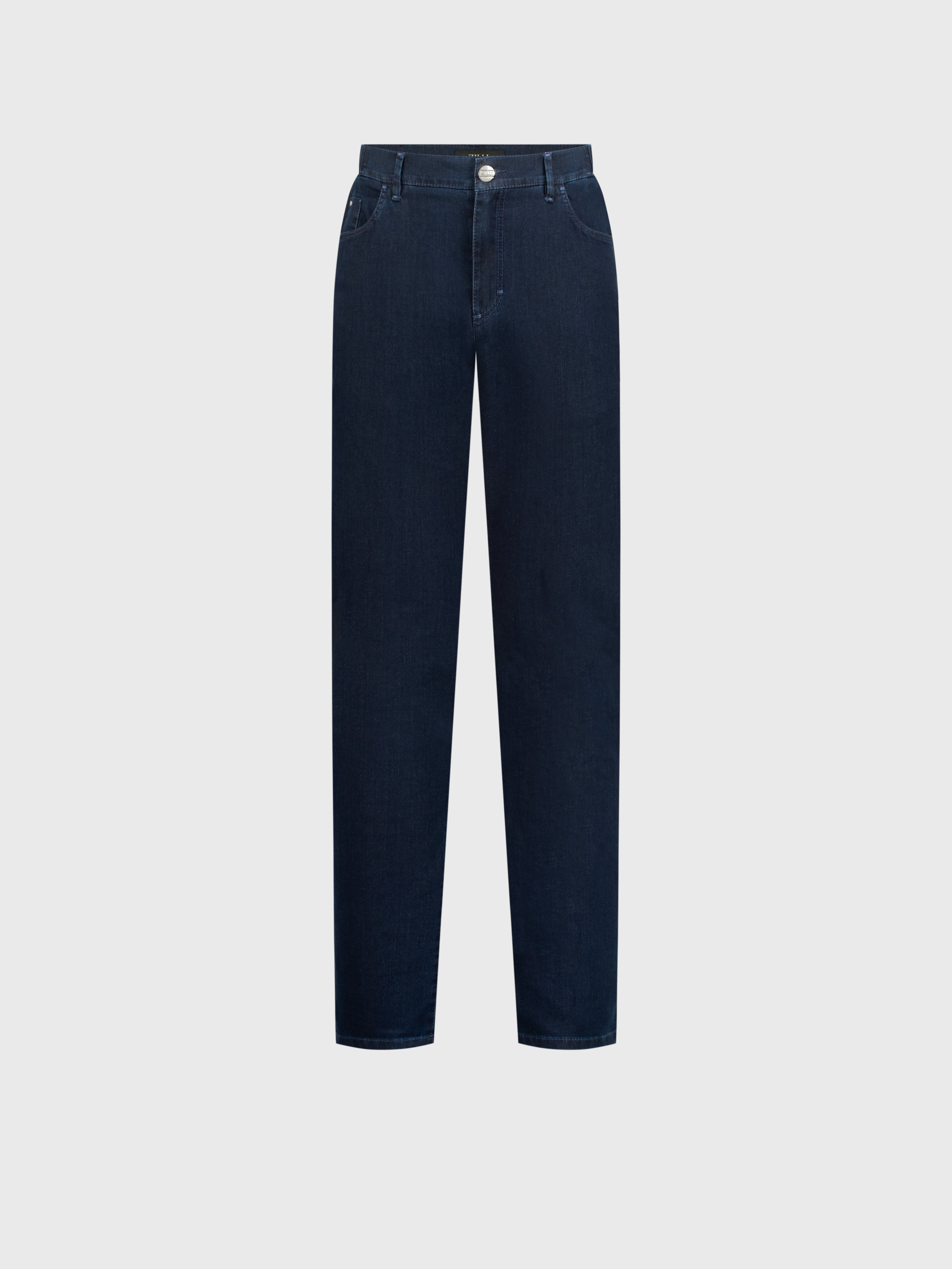 ZILLI Embroidery Denim Cotton Trousers - Blue Jeans