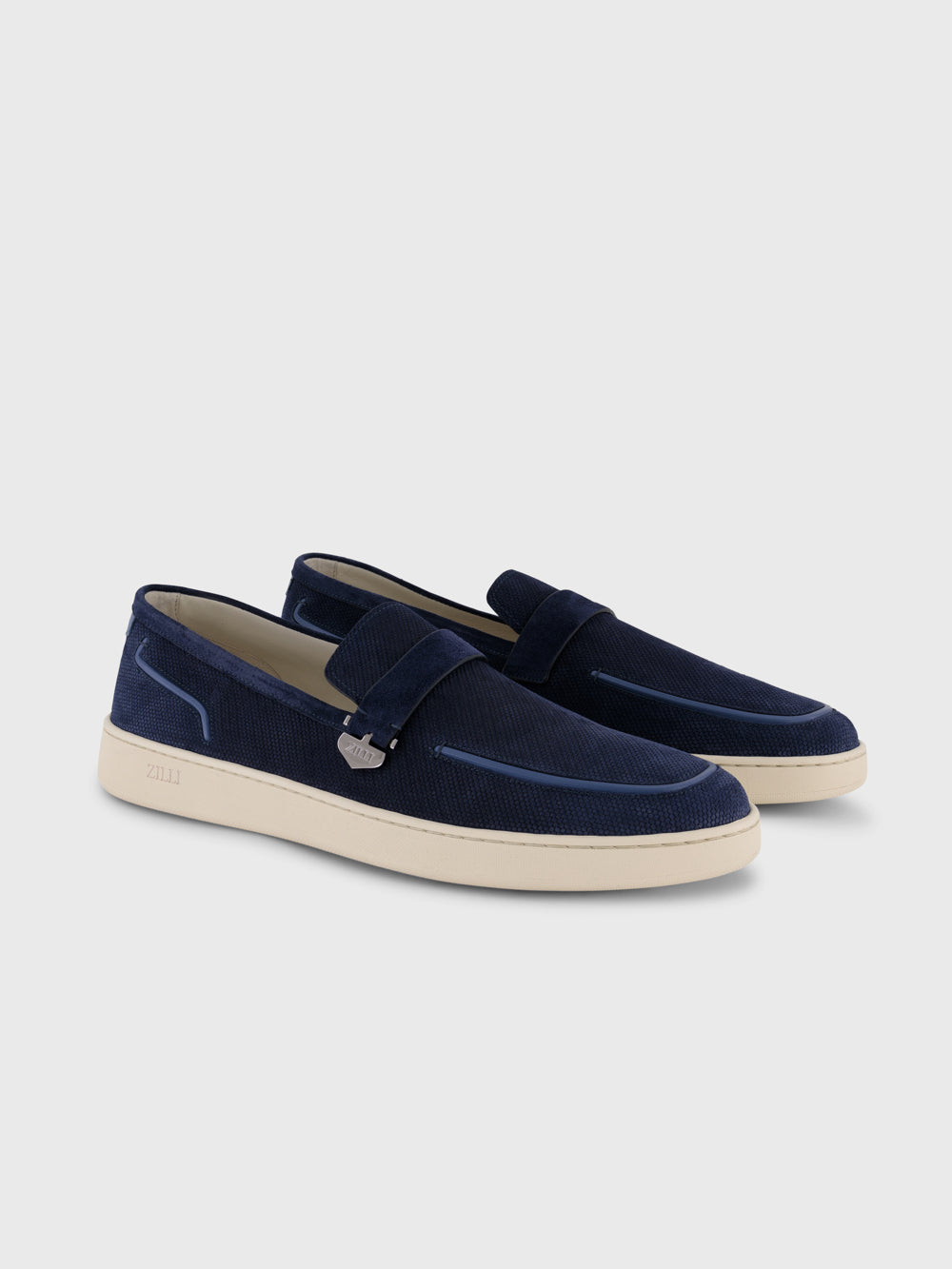 Suede Loafers - Blue Navy