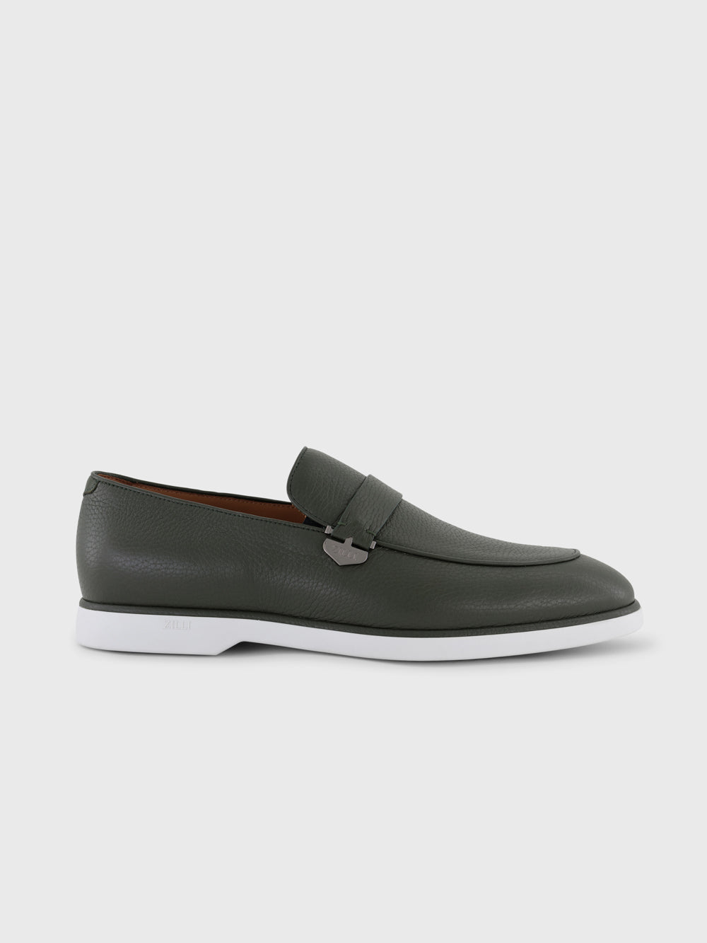 Leather Loafers - Olive Green